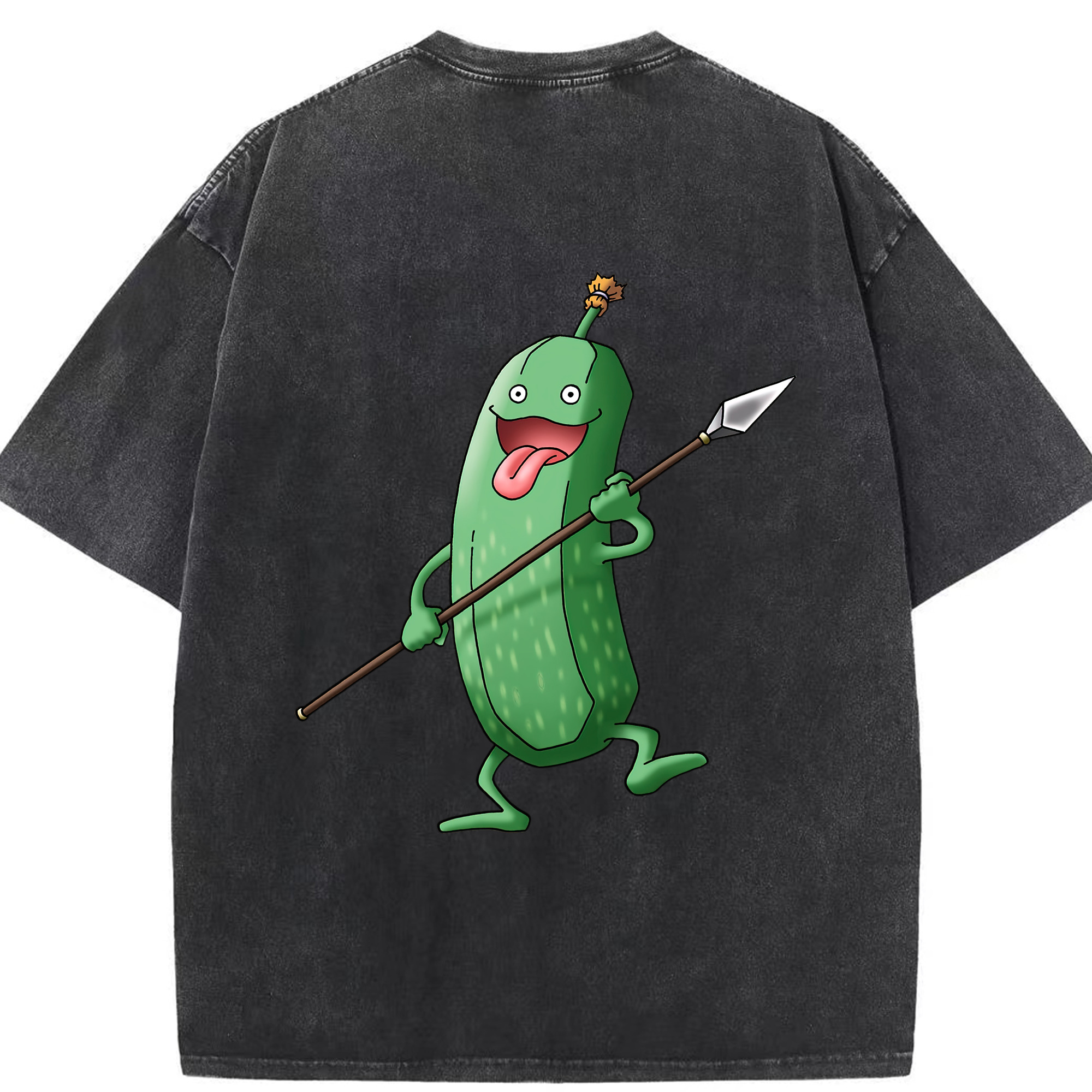 （画像用） ドラゴンクエスト Doragon Kuesuto Dragon Quest 綿100% ヴィンテージ風 半袖Tシャツ（背面プリント）