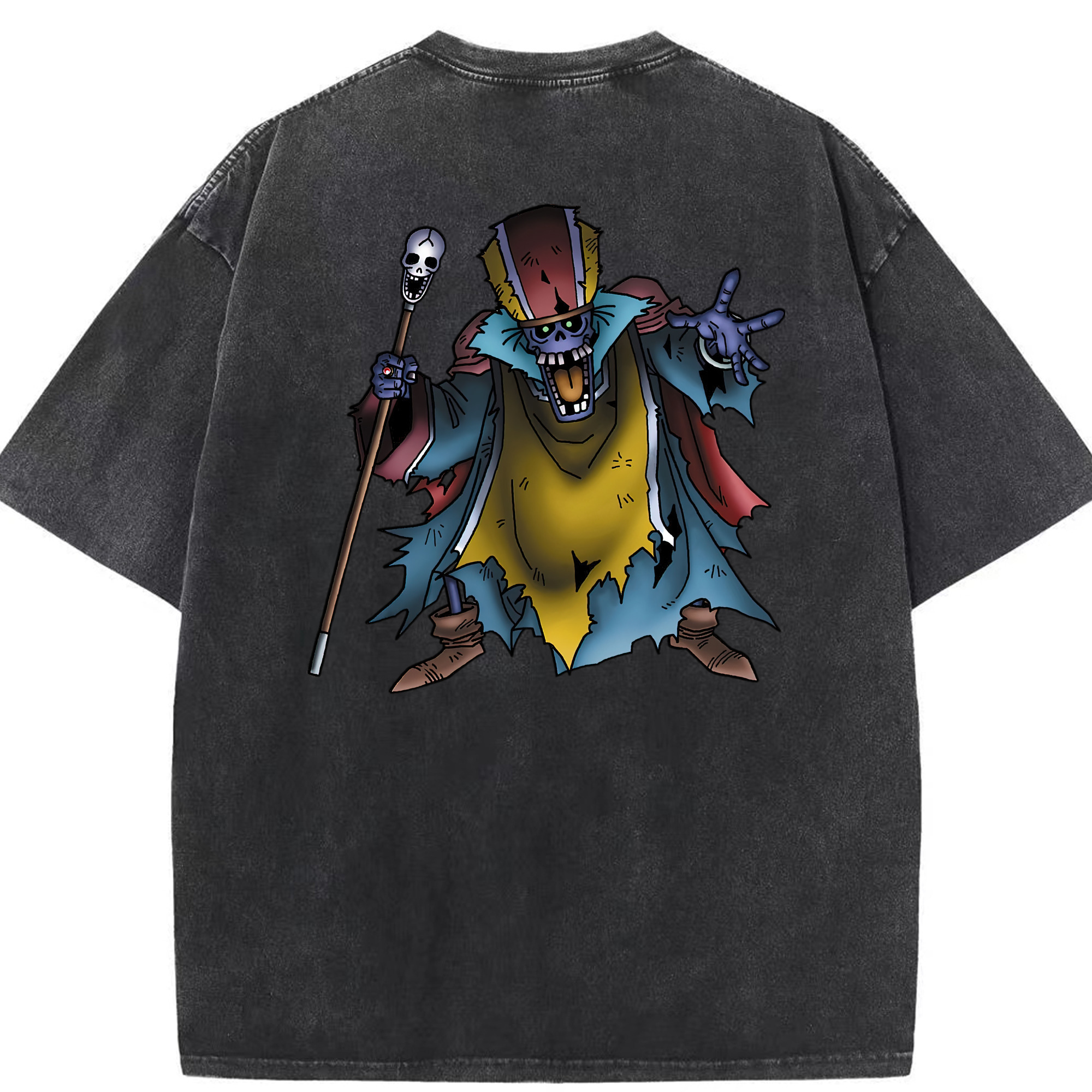 （画像用） ドラゴンクエスト Doragon Kuesuto Dragon Quest 綿100% ヴィンテージ風 半袖Tシャツ（背面プリント）
