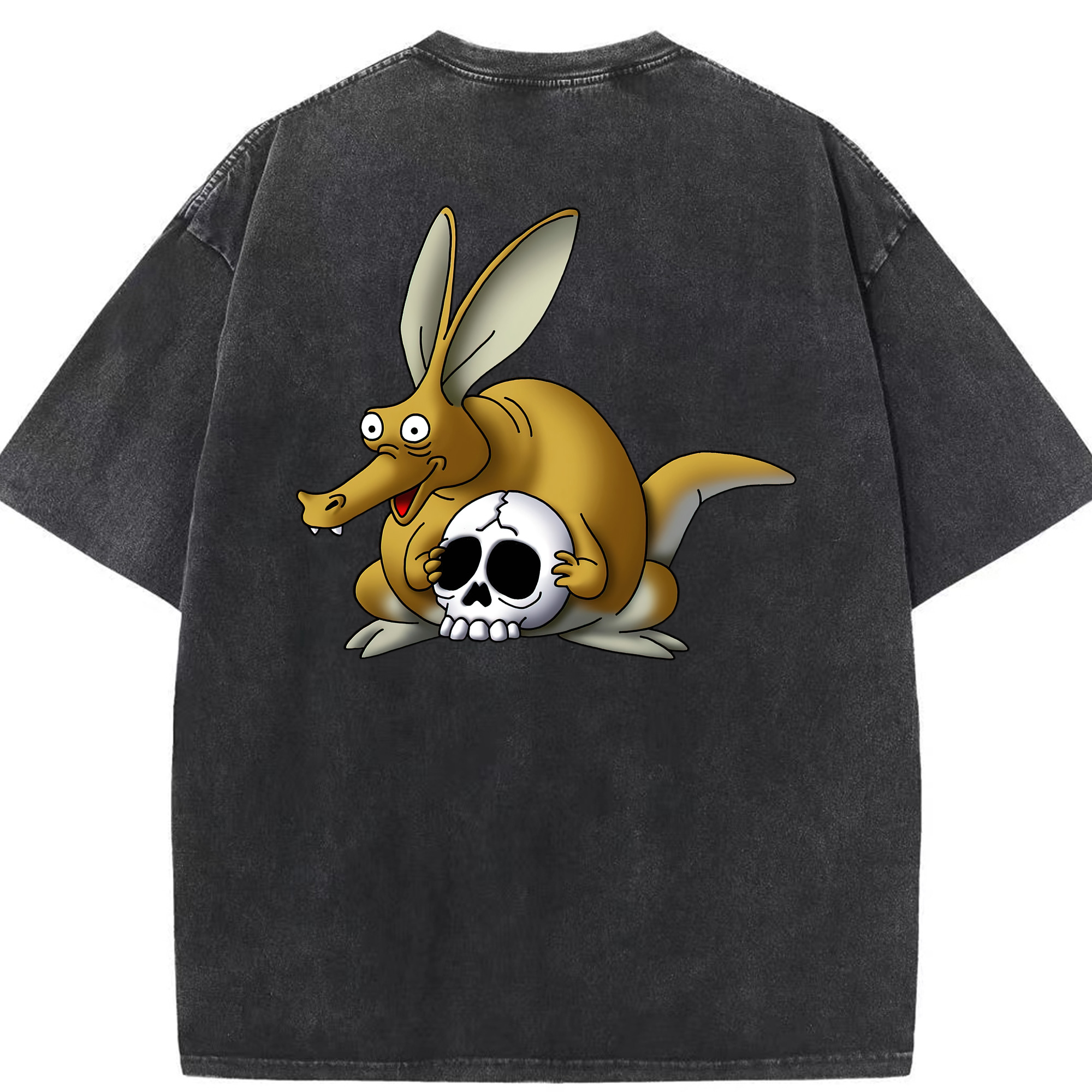 （画像用） ドラゴンクエスト Doragon Kuesuto Dragon Quest 綿100% ヴィンテージ風 半袖Tシャツ（背面プリント）