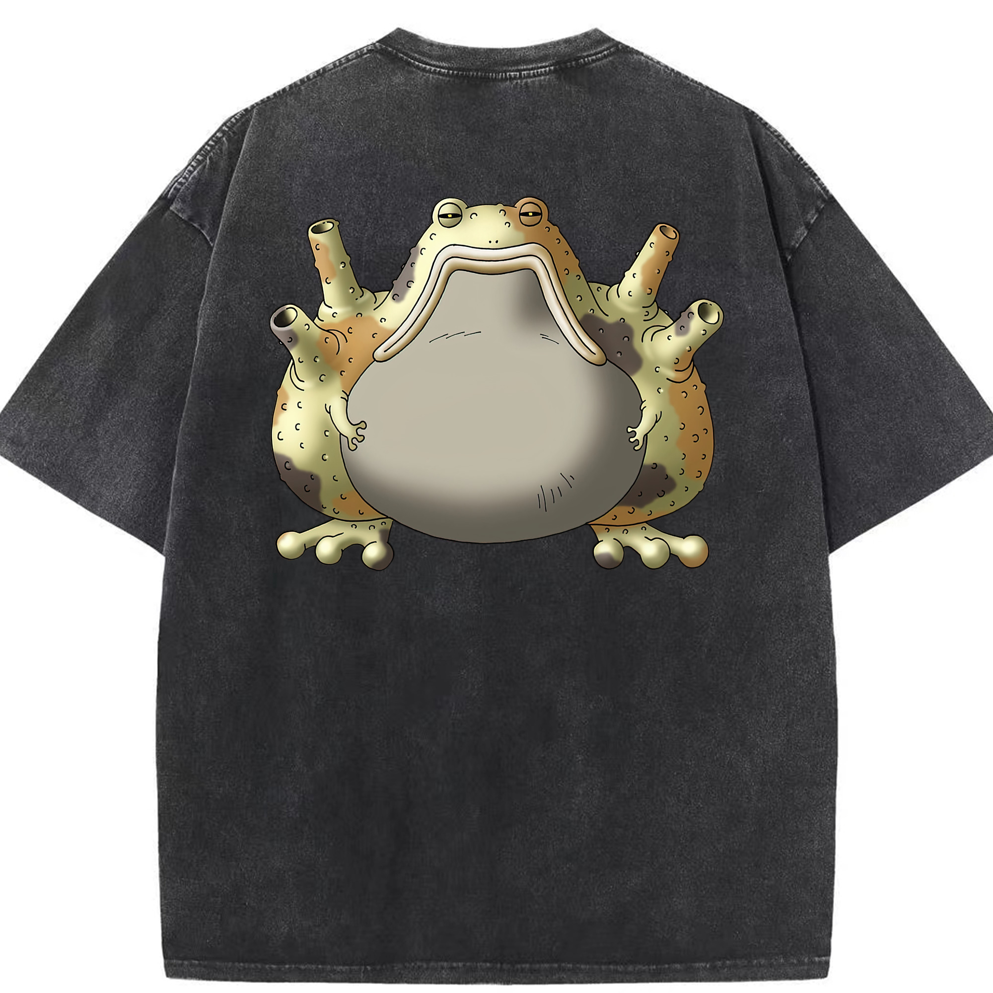 （画像用） ドラゴンクエスト Doragon Kuesuto Dragon Quest 綿100% ヴィンテージ風 半袖Tシャツ（背面プリント）