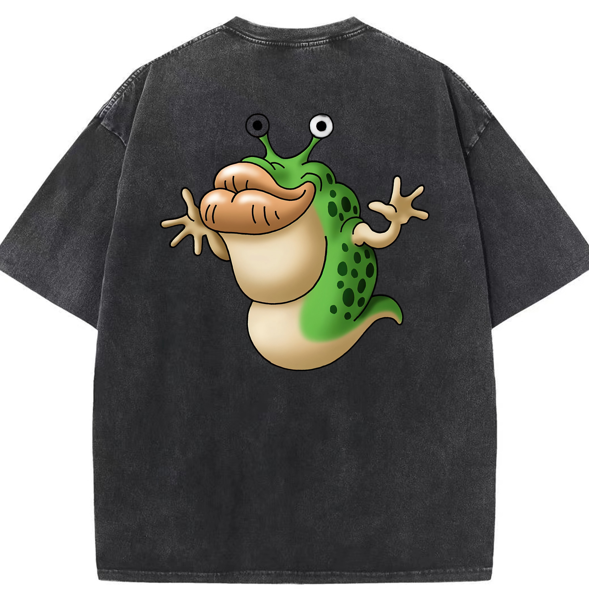 （画像用） ドラゴンクエスト Doragon Kuesuto Dragon Quest 綿100% ヴィンテージ風 半袖Tシャツ（背面プリント）