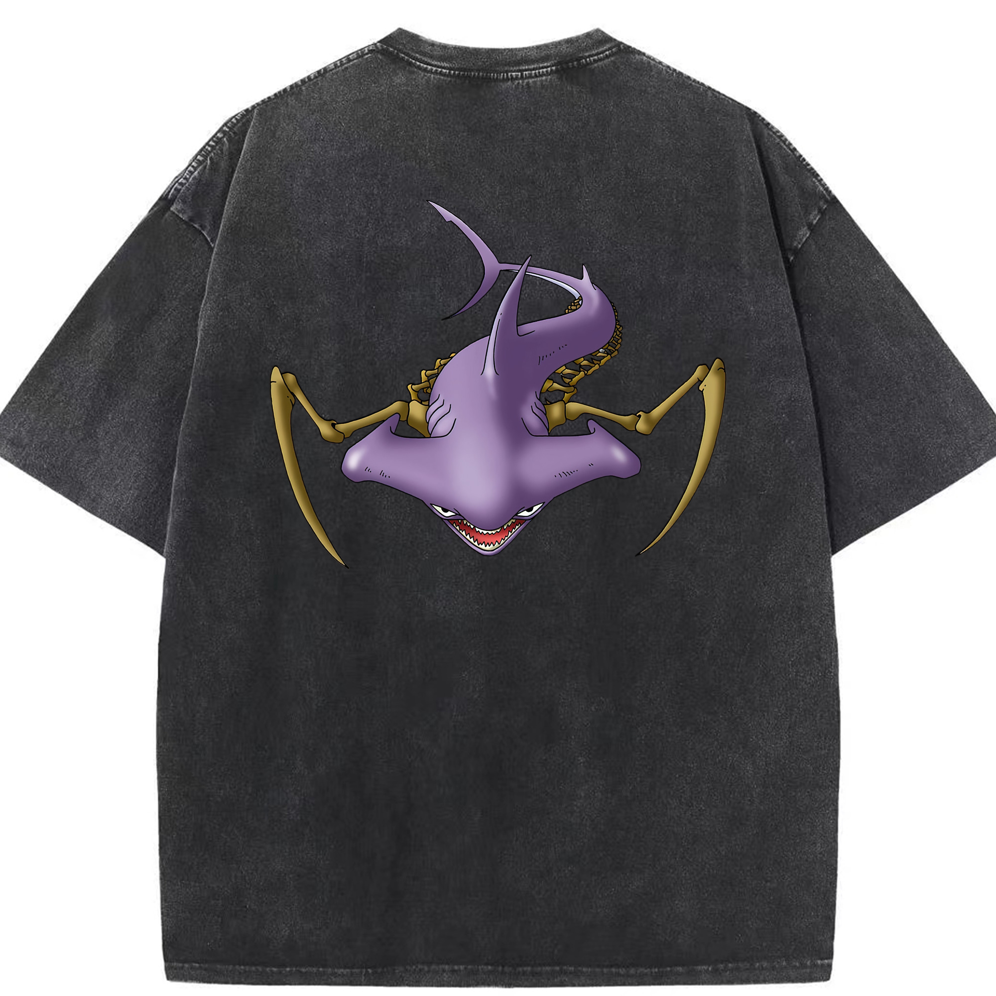（画像用） ドラゴンクエスト Doragon Kuesuto Dragon Quest 綿100% ヴィンテージ風 半袖Tシャツ（背面プリント）