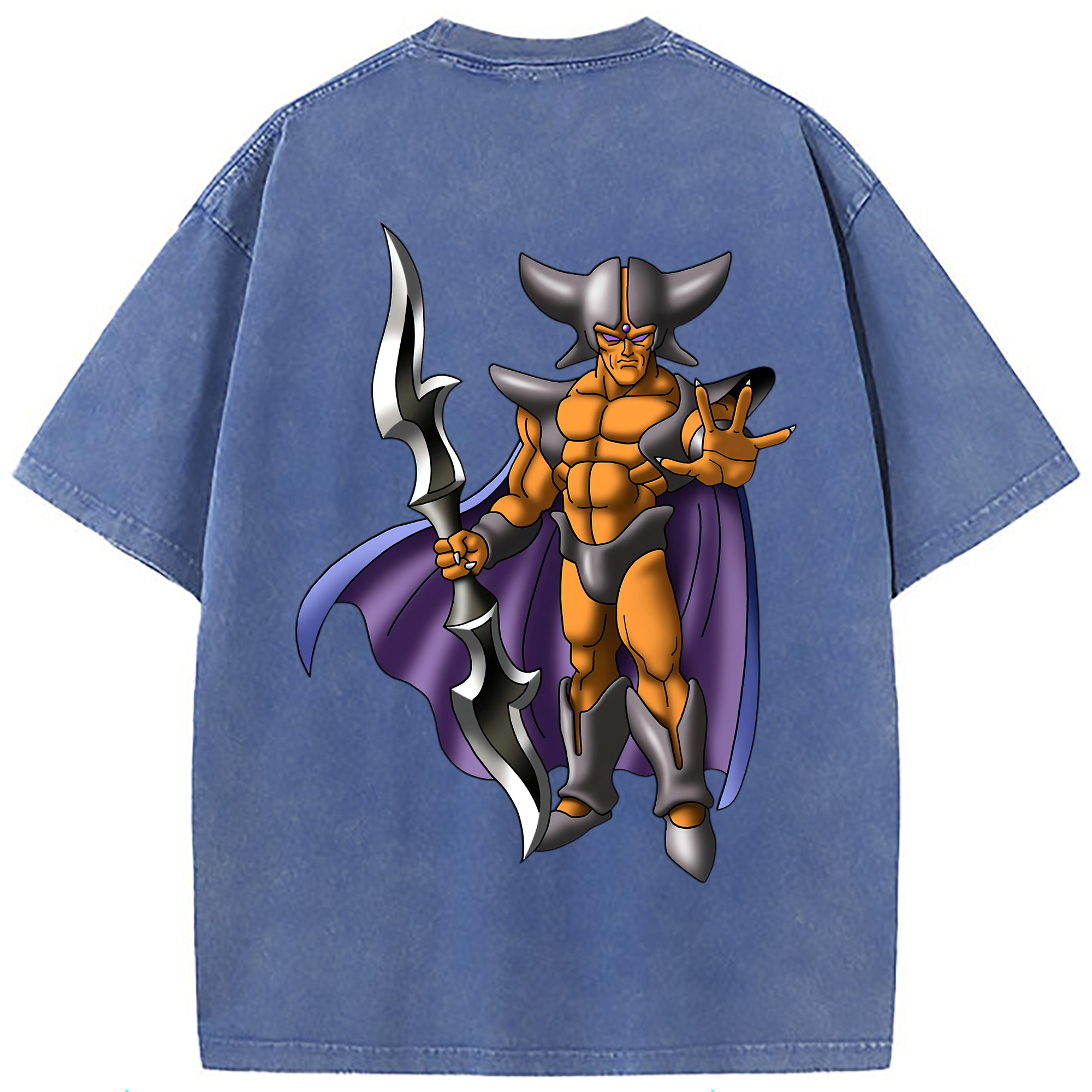 （画像用） ドラゴンクエスト Doragon Kuesuto Dragon Quest 綿100% ヴィンテージ風 半袖Tシャツ（背面プリント）