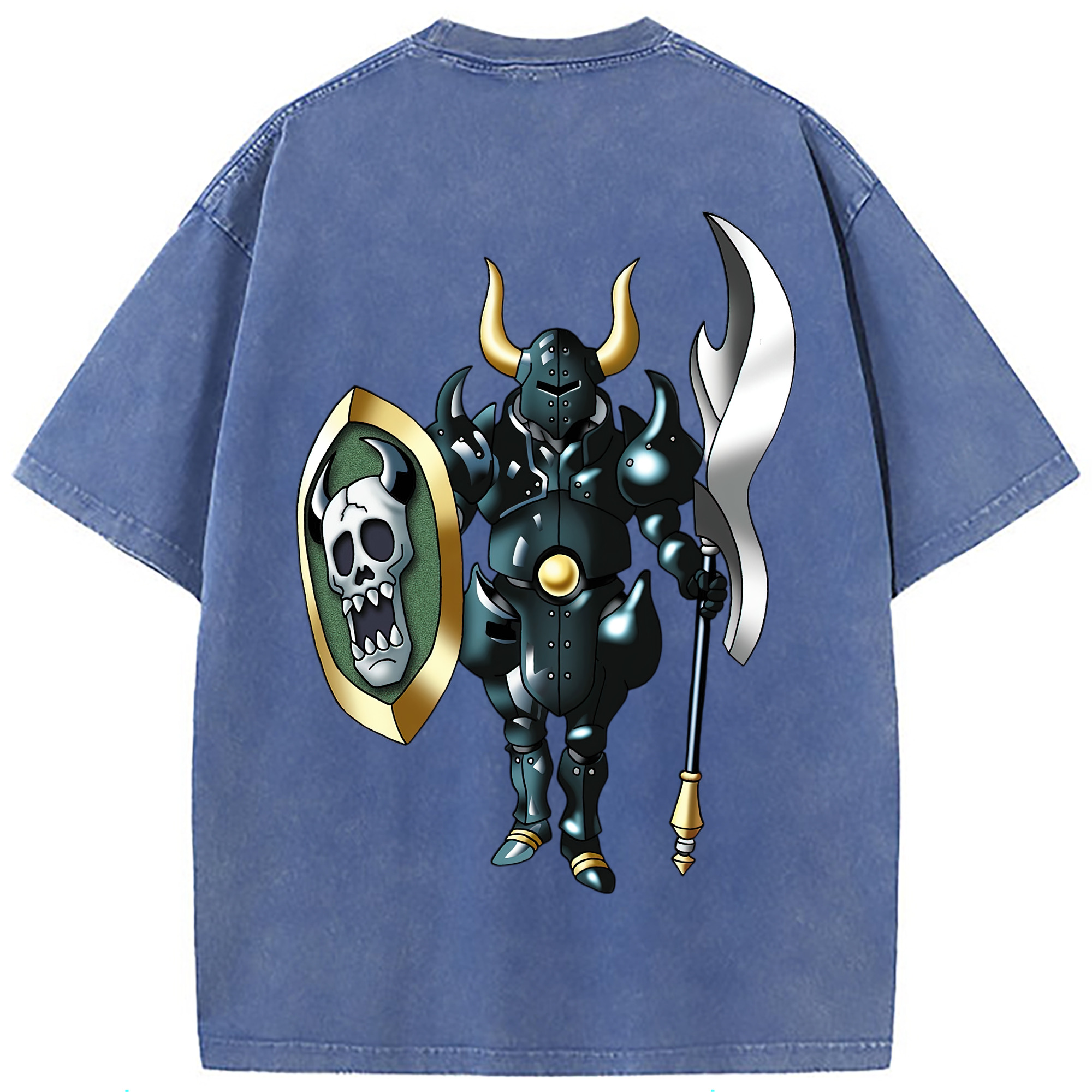 （画像用） ドラゴンクエスト Doragon Kuesuto Dragon Quest 綿100% ヴィンテージ風 半袖Tシャツ（背面プリント）