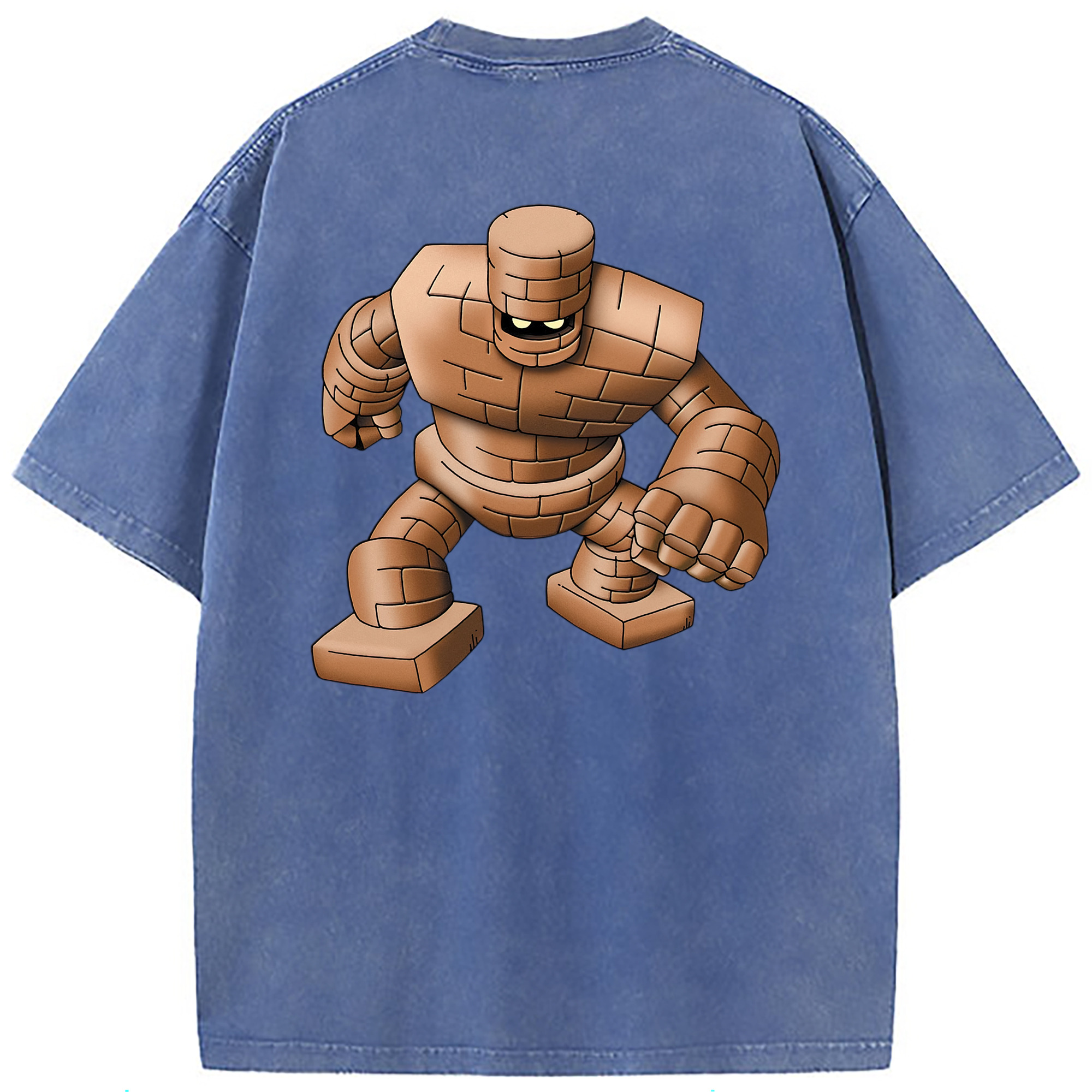 （画像用） ドラゴンクエスト Doragon Kuesuto Dragon Quest 綿100% ヴィンテージ風 半袖Tシャツ（背面プリント）