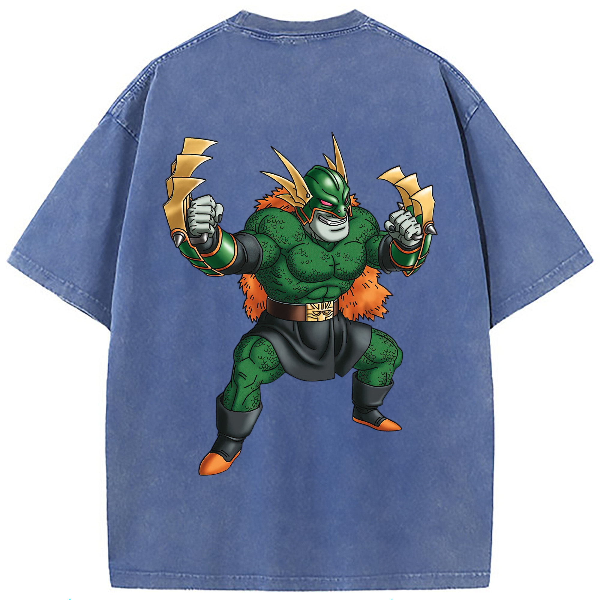 （画像用） ドラゴンクエスト Doragon Kuesuto Dragon Quest 綿100% ヴィンテージ風 半袖Tシャツ（背面プリント）