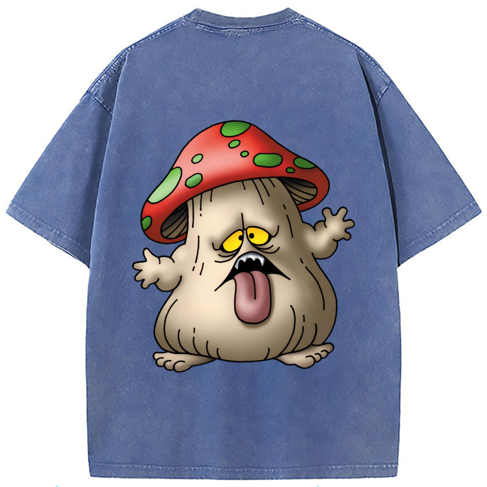 （画像用） ドラゴンクエスト Doragon Kuesuto Dragon Quest 綿100% ヴィンテージ風 半袖Tシャツ（背面プリント）