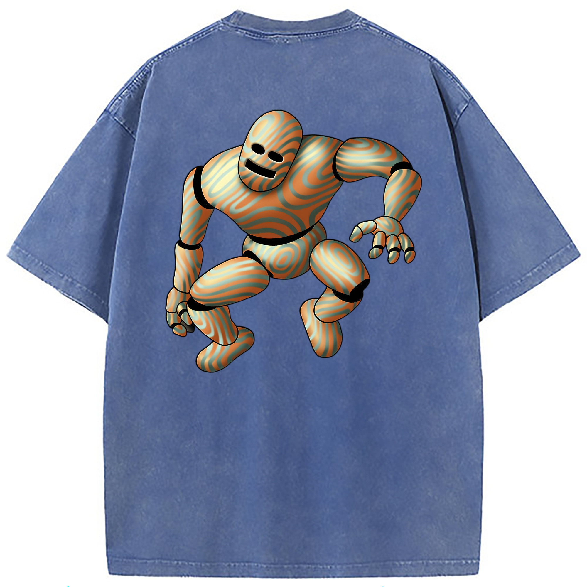 （画像用） ドラゴンクエスト Doragon Kuesuto Dragon Quest 綿100% ヴィンテージ風 半袖Tシャツ（背面プリント）