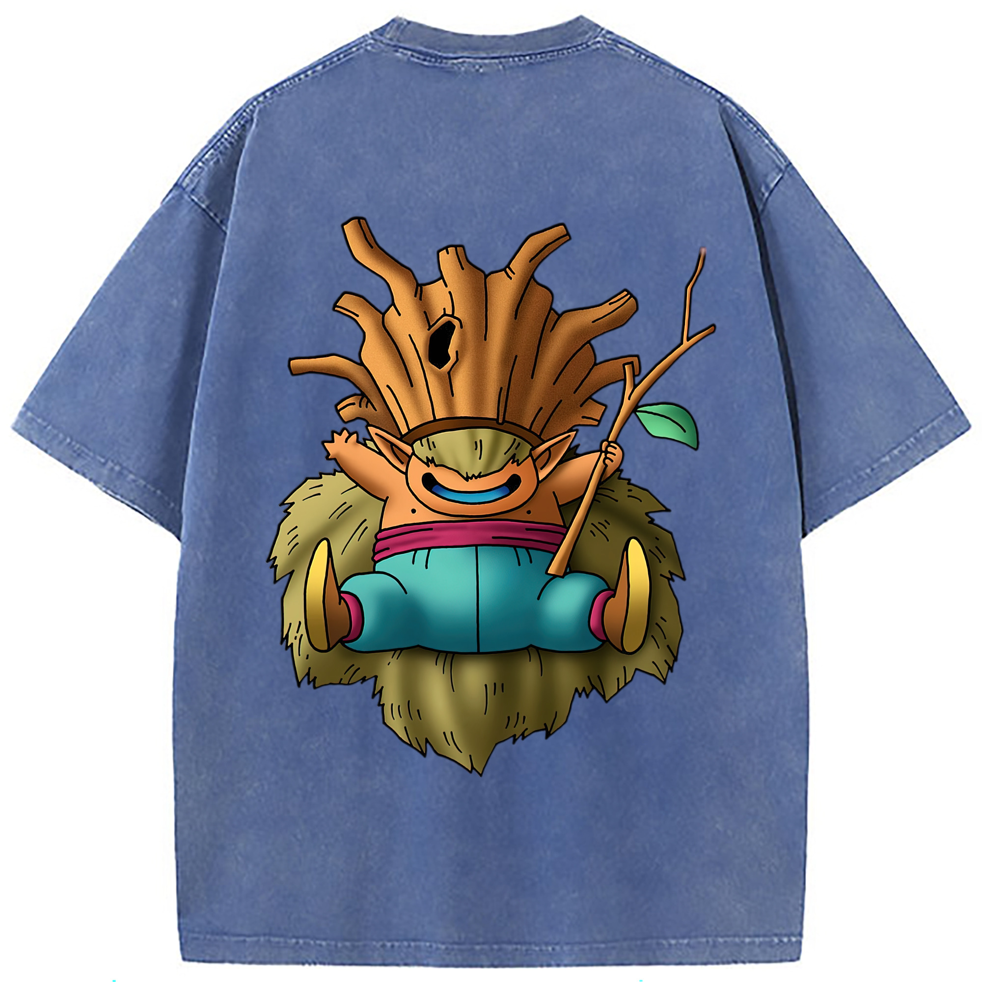 （画像用） ドラゴンクエスト Doragon Kuesuto Dragon Quest 綿100% ヴィンテージ風 半袖Tシャツ（背面プリント）