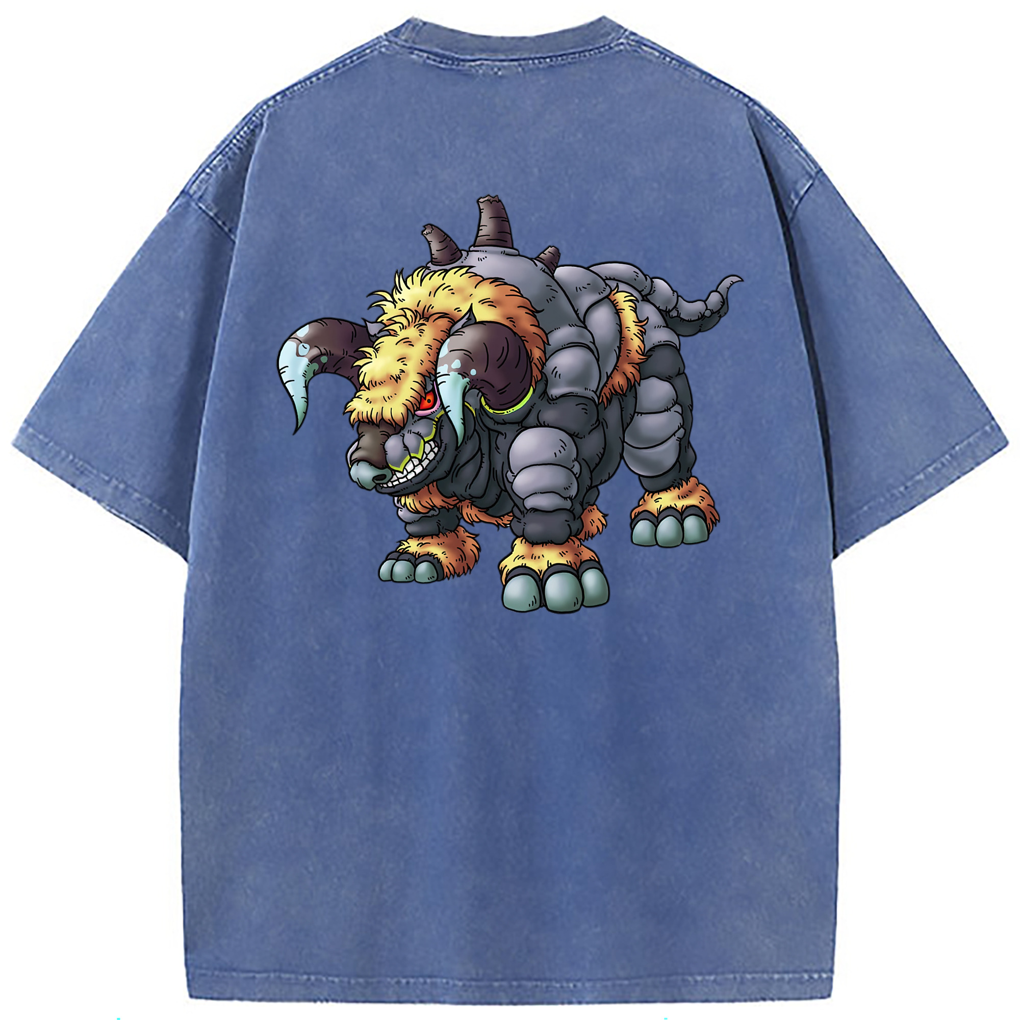 （画像用） ドラゴンクエスト Doragon Kuesuto Dragon Quest 綿100% ヴィンテージ風 半袖Tシャツ（背面プリント）