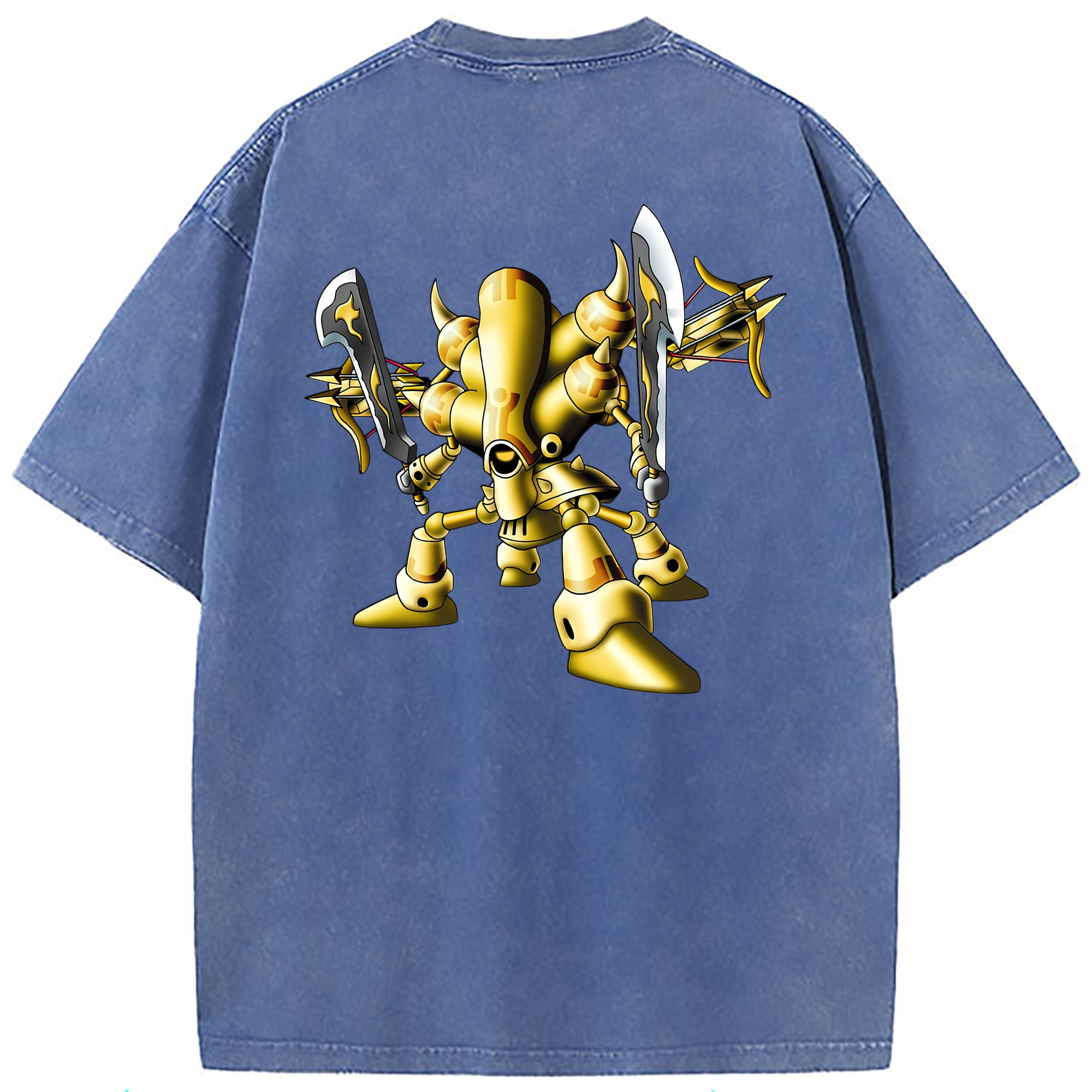（画像用） ドラゴンクエスト Doragon Kuesuto Dragon Quest 綿100% ヴィンテージ風 半袖Tシャツ（背面プリント）