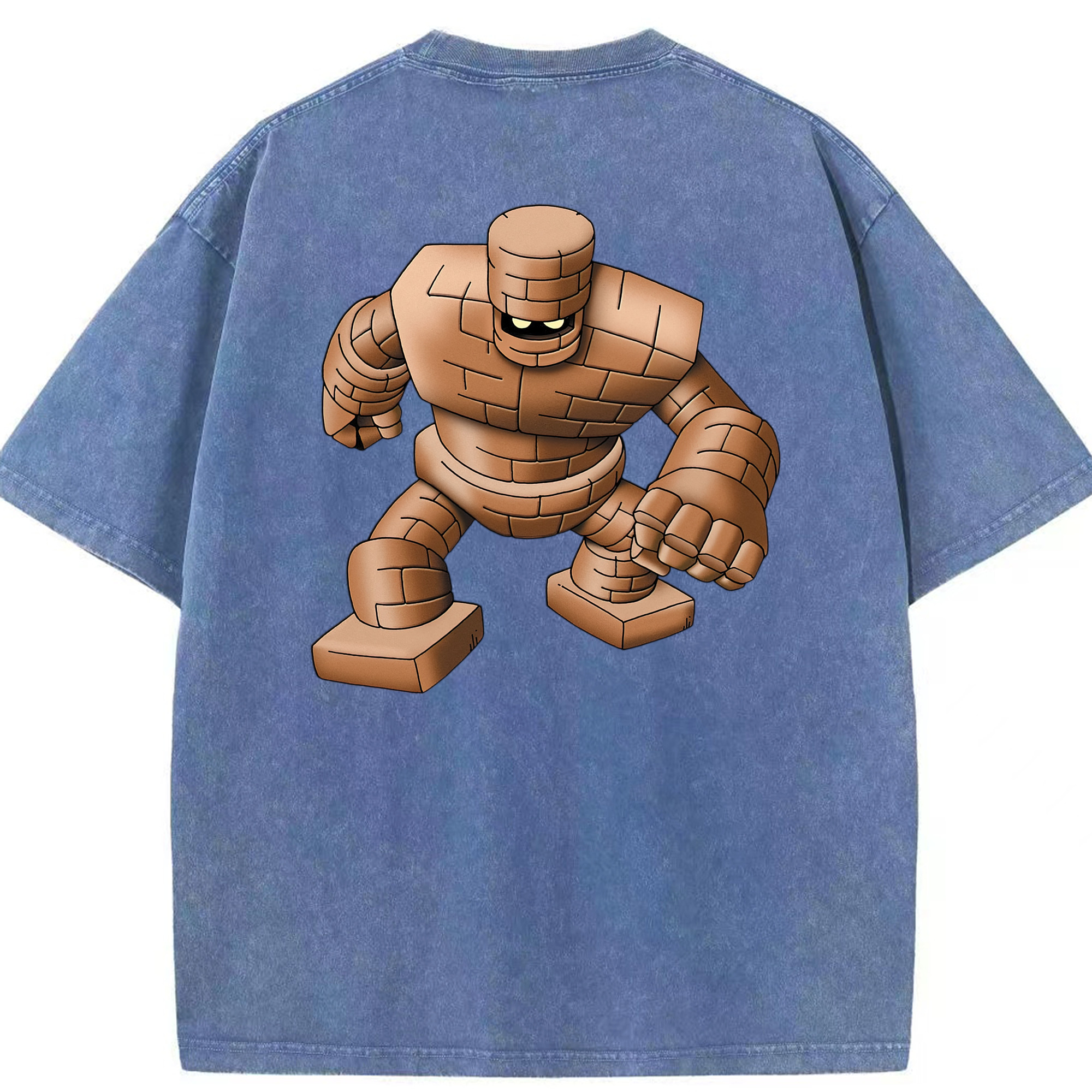 （画像用） ドラゴンクエスト Doragon Kuesuto Dragon Quest 綿100% ヴィンテージ風 半袖Tシャツ（背面プリント）