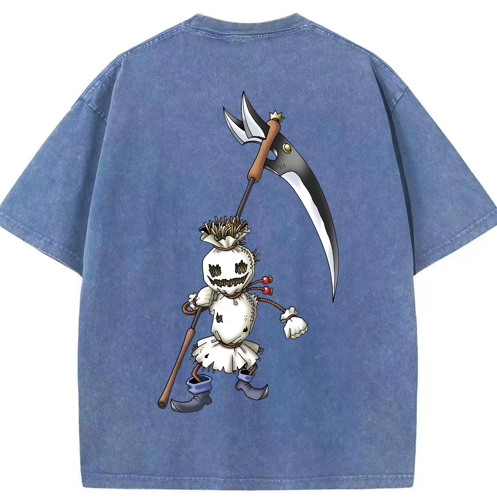 （画像用） ドラゴンクエスト Doragon Kuesuto Dragon Quest 綿100% ヴィンテージ風 半袖Tシャツ（背面プリント）