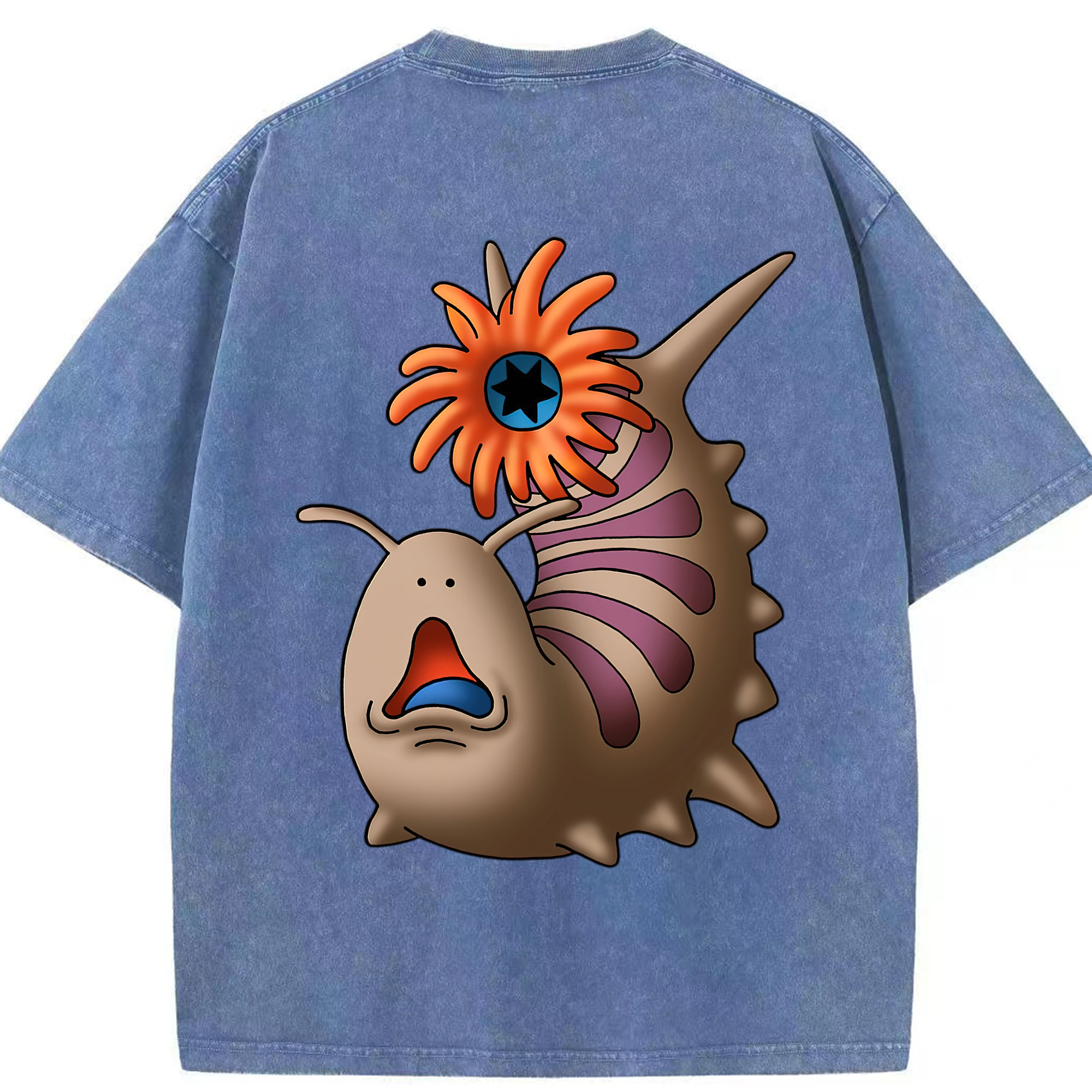 （画像用） ドラゴンクエスト Doragon Kuesuto Dragon Quest 綿100% ヴィンテージ風 半袖Tシャツ（背面プリント）