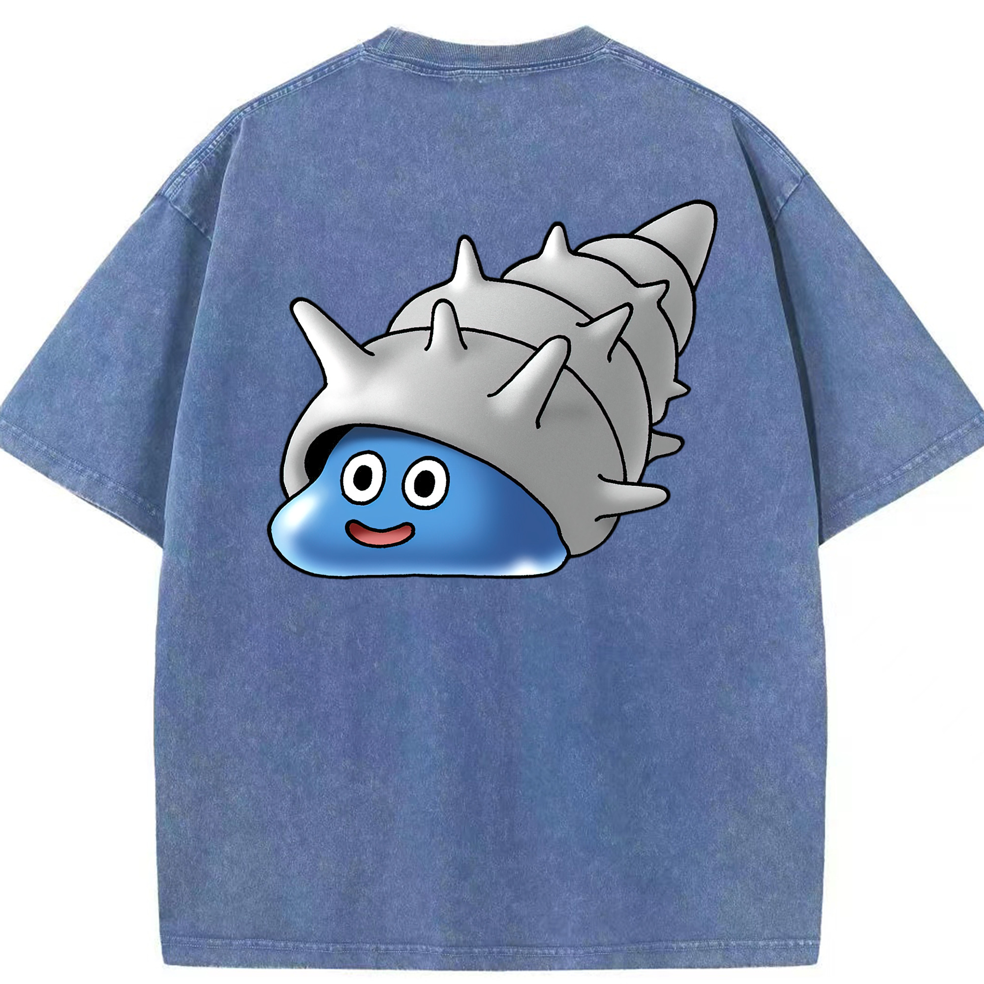 （画像用） ドラゴンクエスト Doragon Kuesuto Dragon Quest 綿100% ヴィンテージ風 半袖Tシャツ（背面プリント）