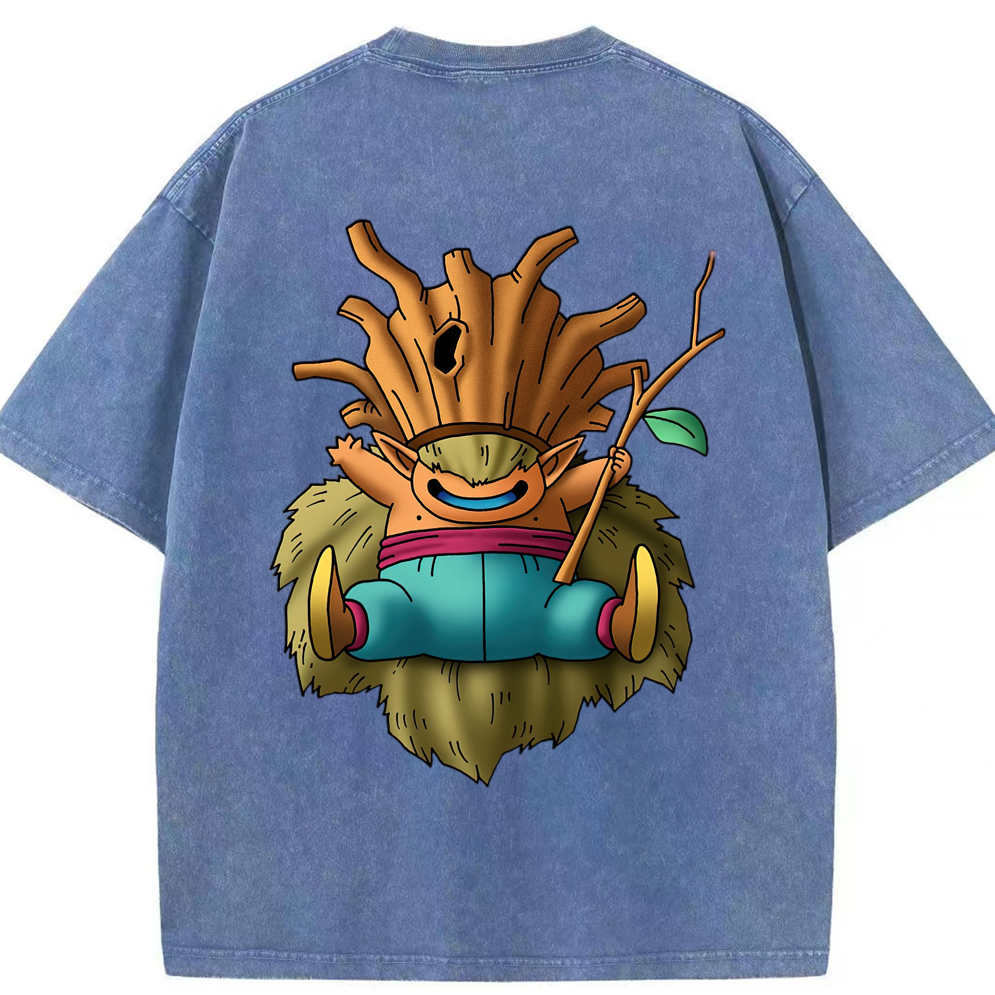 （画像用） ドラゴンクエスト Doragon Kuesuto Dragon Quest 綿100% ヴィンテージ風 半袖Tシャツ（背面プリント）