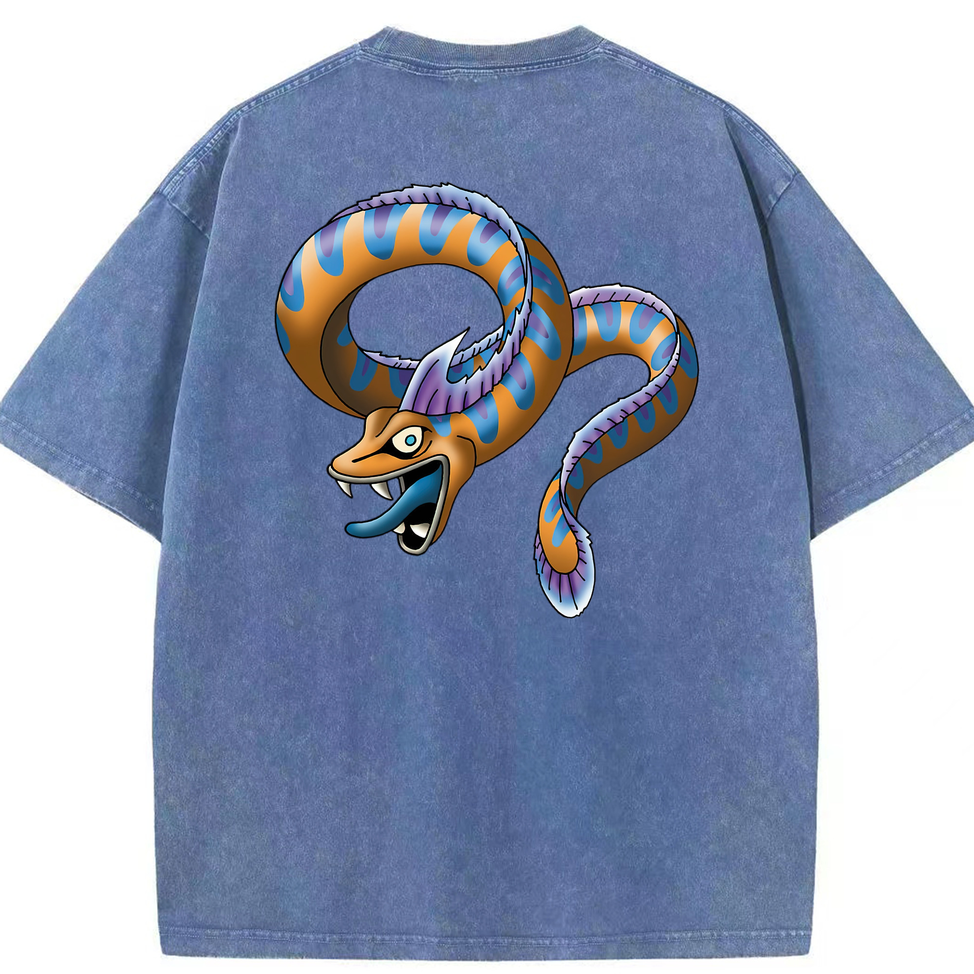 （画像用） ドラゴンクエスト Doragon Kuesuto Dragon Quest 綿100% ヴィンテージ風 半袖Tシャツ（背面プリント）