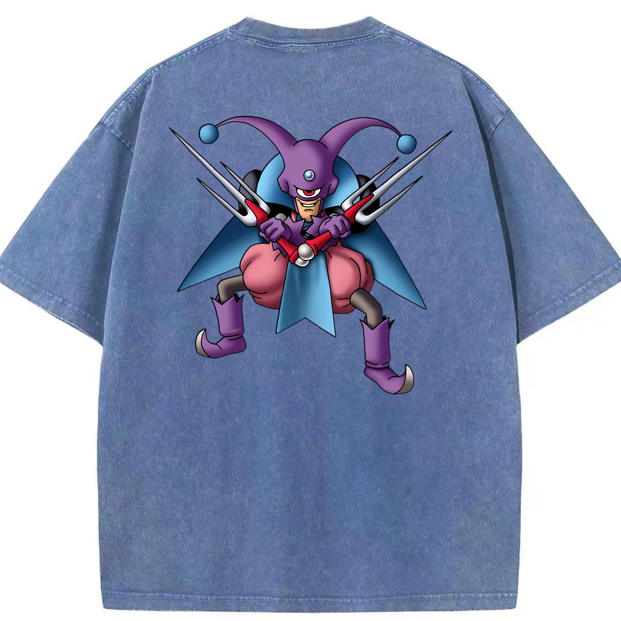 （画像用） ドラゴンクエスト Doragon Kuesuto Dragon Quest 綿100% ヴィンテージ風 半袖Tシャツ（背面プリント）