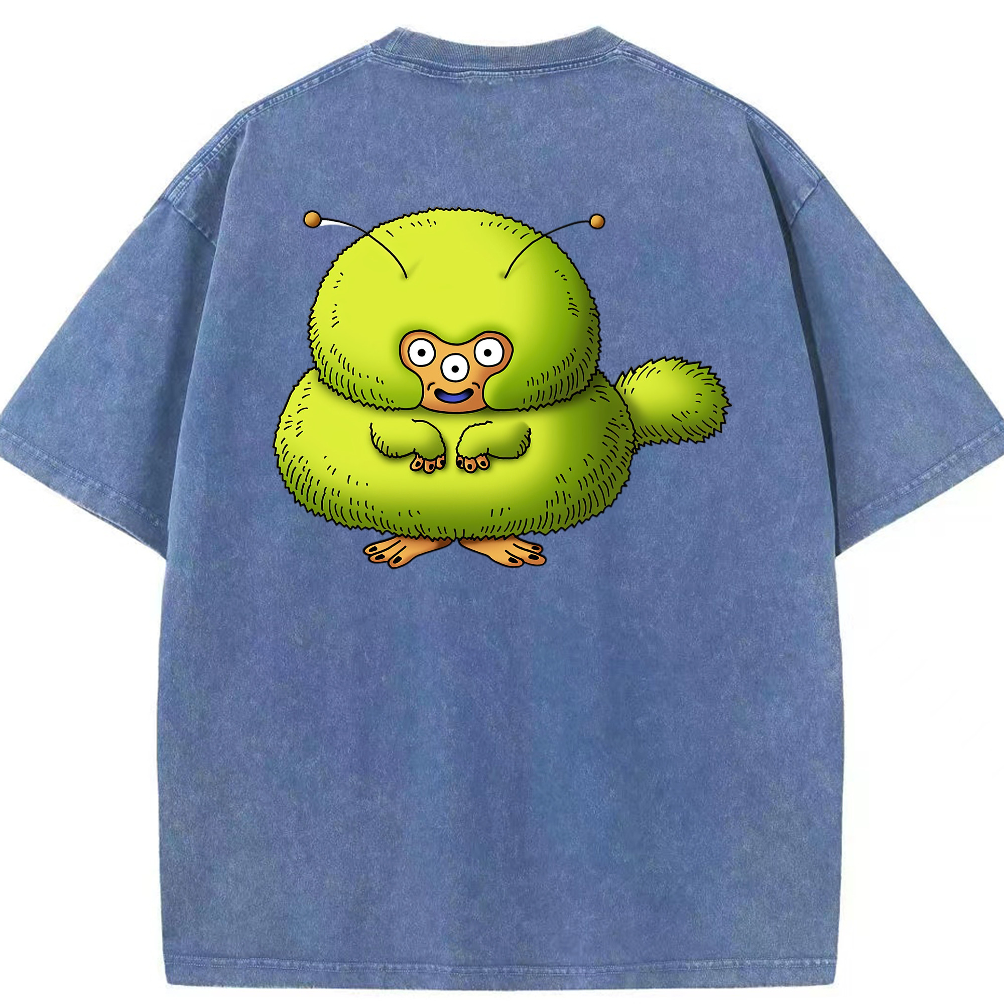（画像用） ドラゴンクエスト Doragon Kuesuto Dragon Quest 綿100% ヴィンテージ風 半袖Tシャツ（背面プリント）