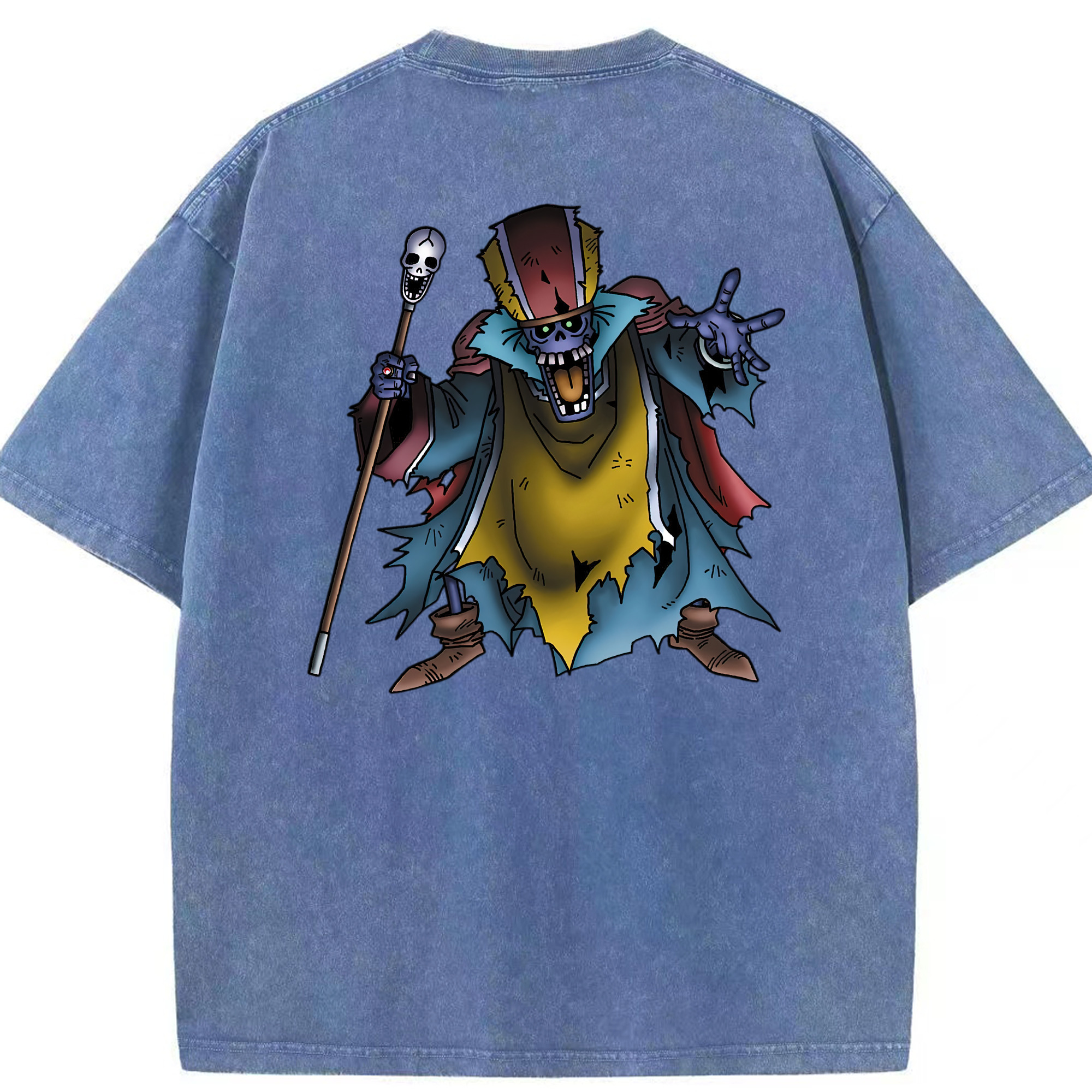 （画像用） ドラゴンクエスト Doragon Kuesuto Dragon Quest 綿100% ヴィンテージ風 半袖Tシャツ（背面プリント）