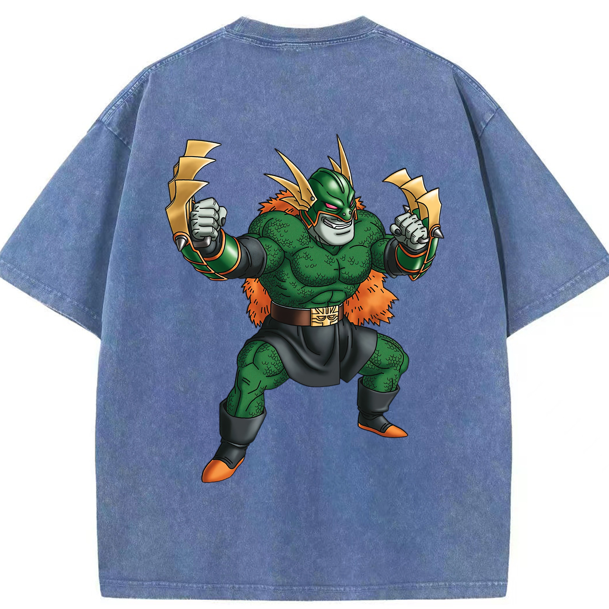 （画像用） ドラゴンクエスト Doragon Kuesuto Dragon Quest 綿100% ヴィンテージ風 半袖Tシャツ（背面プリント）