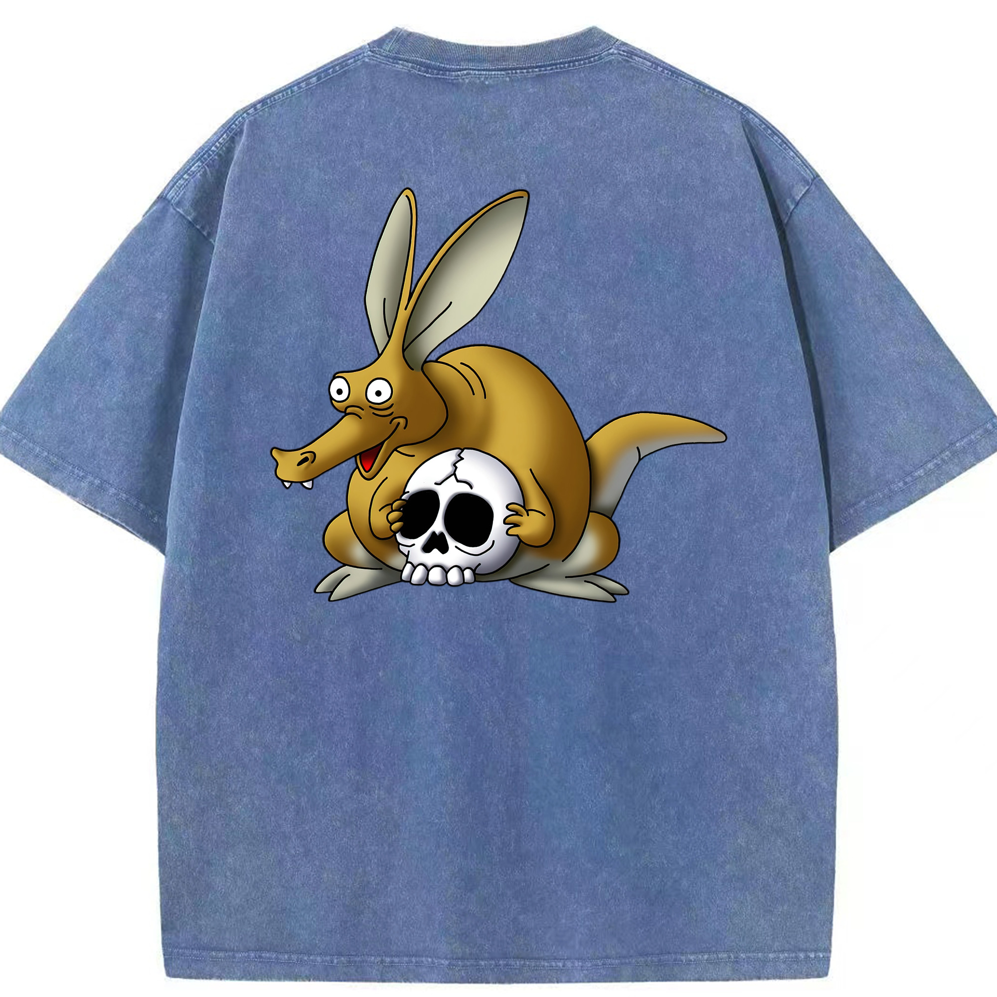 （画像用） ドラゴンクエスト Doragon Kuesuto Dragon Quest 綿100% ヴィンテージ風 半袖Tシャツ（背面プリント）