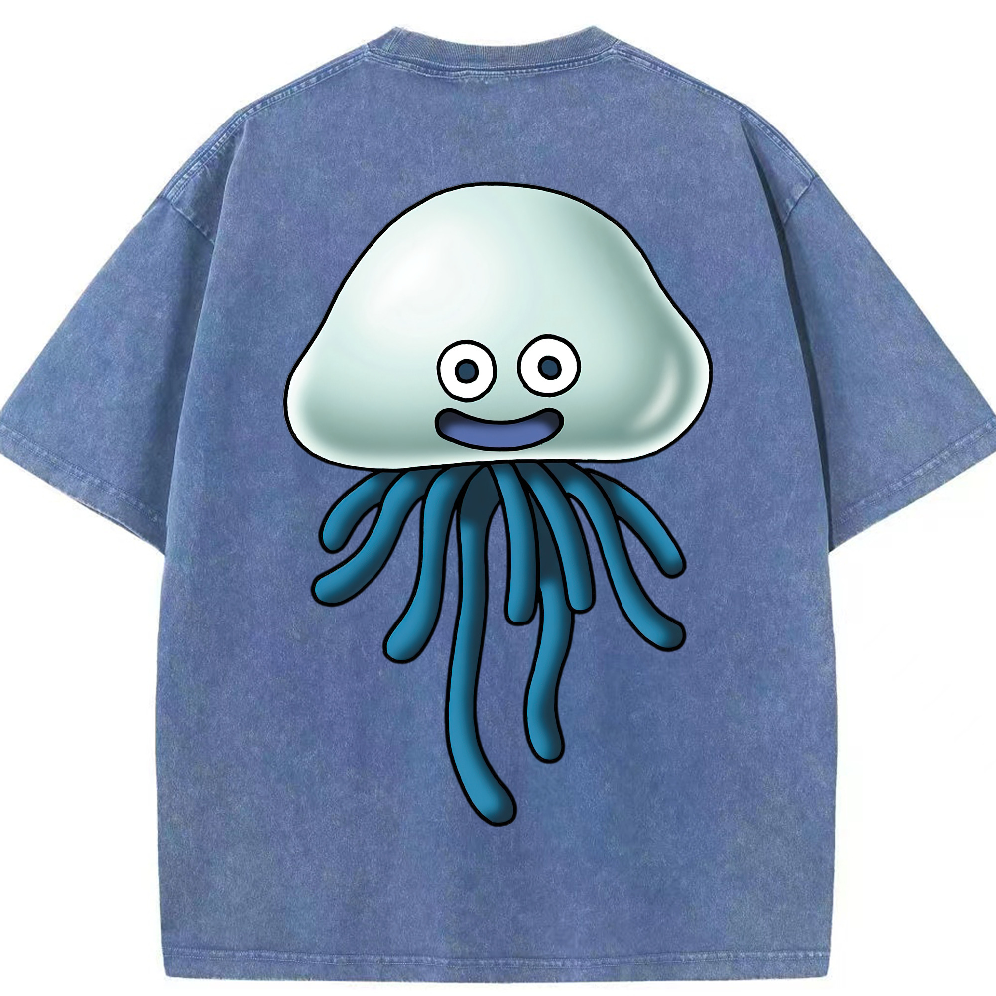 （画像用） ドラゴンクエスト Doragon Kuesuto Dragon Quest 綿100% ヴィンテージ風 半袖Tシャツ（背面プリント）