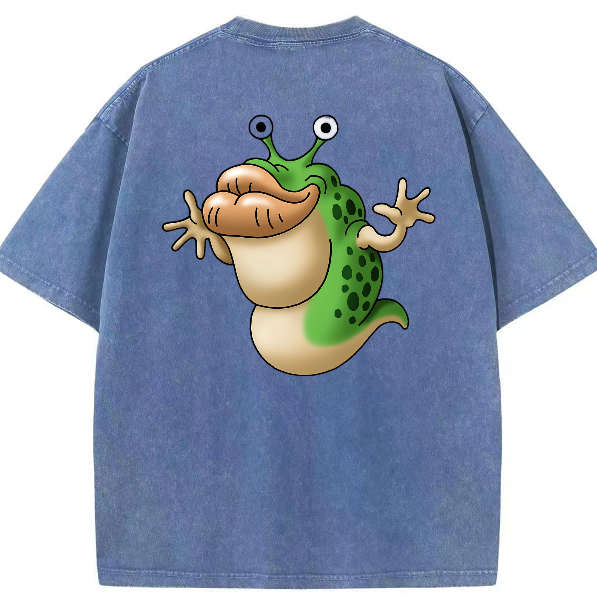 （画像用） ドラゴンクエスト Doragon Kuesuto Dragon Quest 綿100% ヴィンテージ風 半袖Tシャツ（背面プリント）
