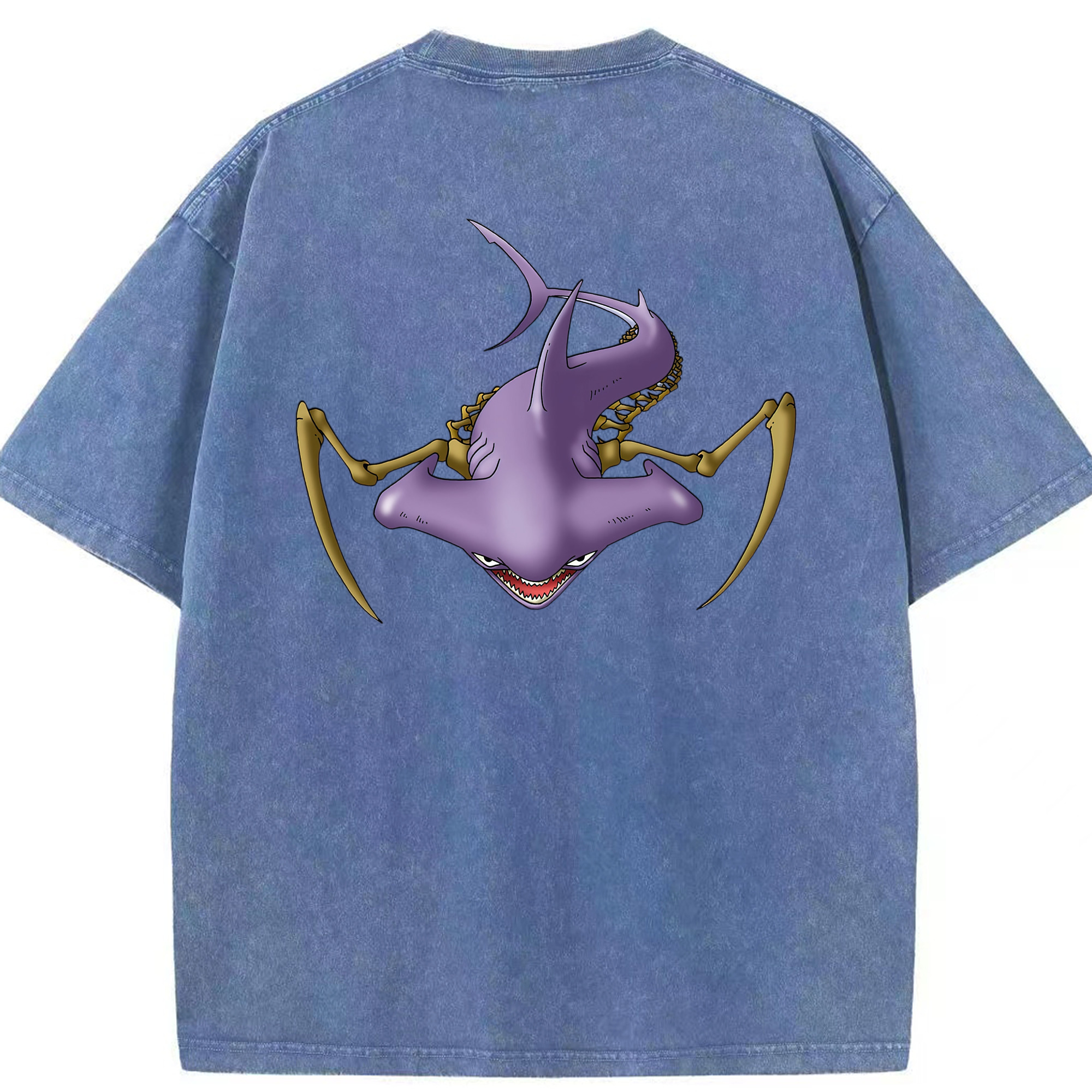 （画像用） ドラゴンクエスト Doragon Kuesuto Dragon Quest 綿100% ヴィンテージ風 半袖Tシャツ（背面プリント）