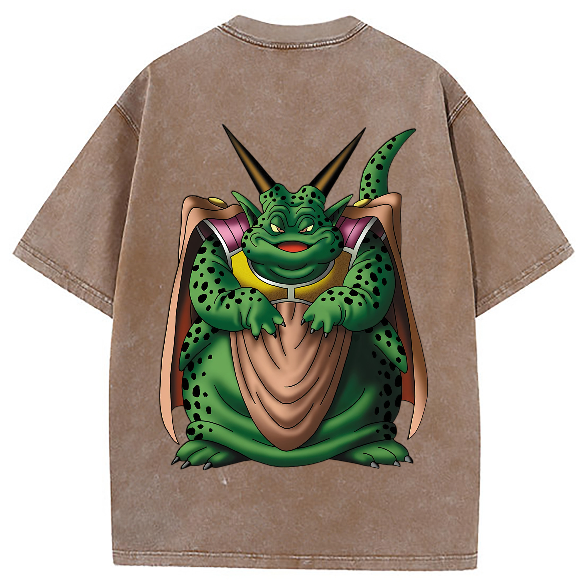 （画像用） ドラゴンクエスト Doragon Kuesuto Dragon Quest 綿100% ヴィンテージ風 半袖Tシャツ（背面プリント）