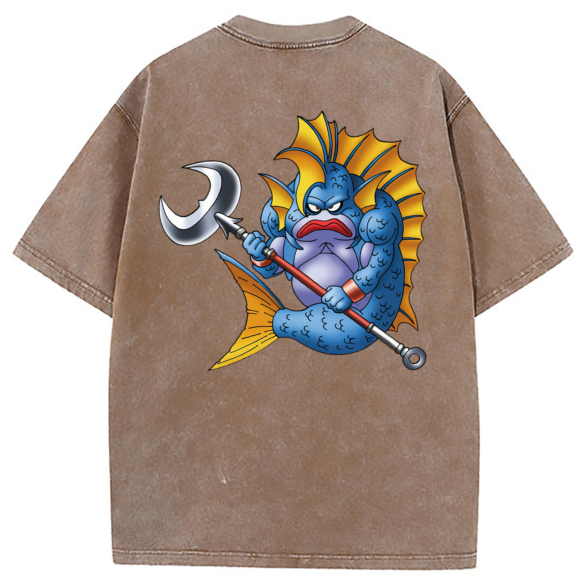 （画像用） ドラゴンクエスト Doragon Kuesuto Dragon Quest 綿100% ヴィンテージ風 半袖Tシャツ（背面プリント）