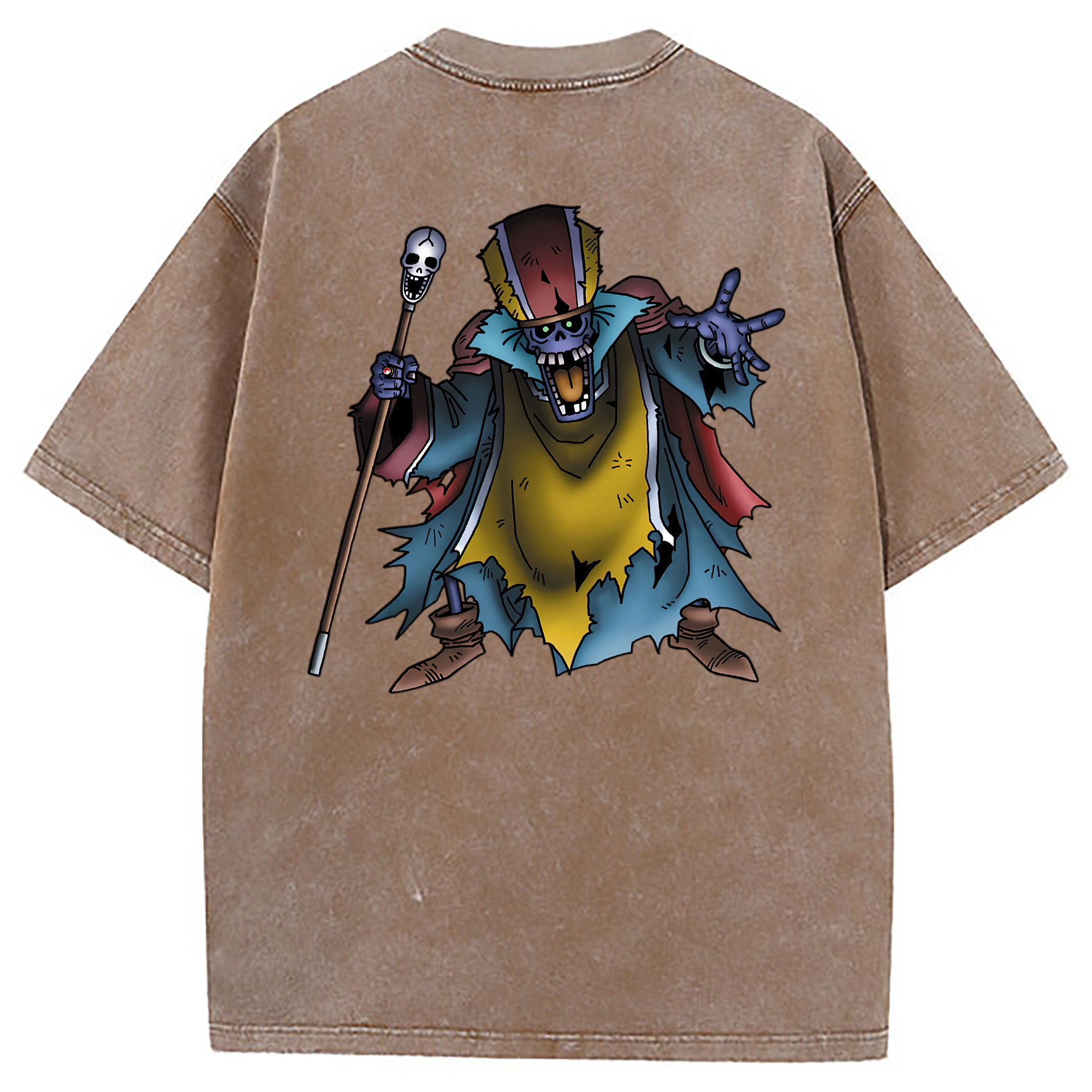 （画像用） ドラゴンクエスト Doragon Kuesuto Dragon Quest 綿100% ヴィンテージ風 半袖Tシャツ（背面プリント）