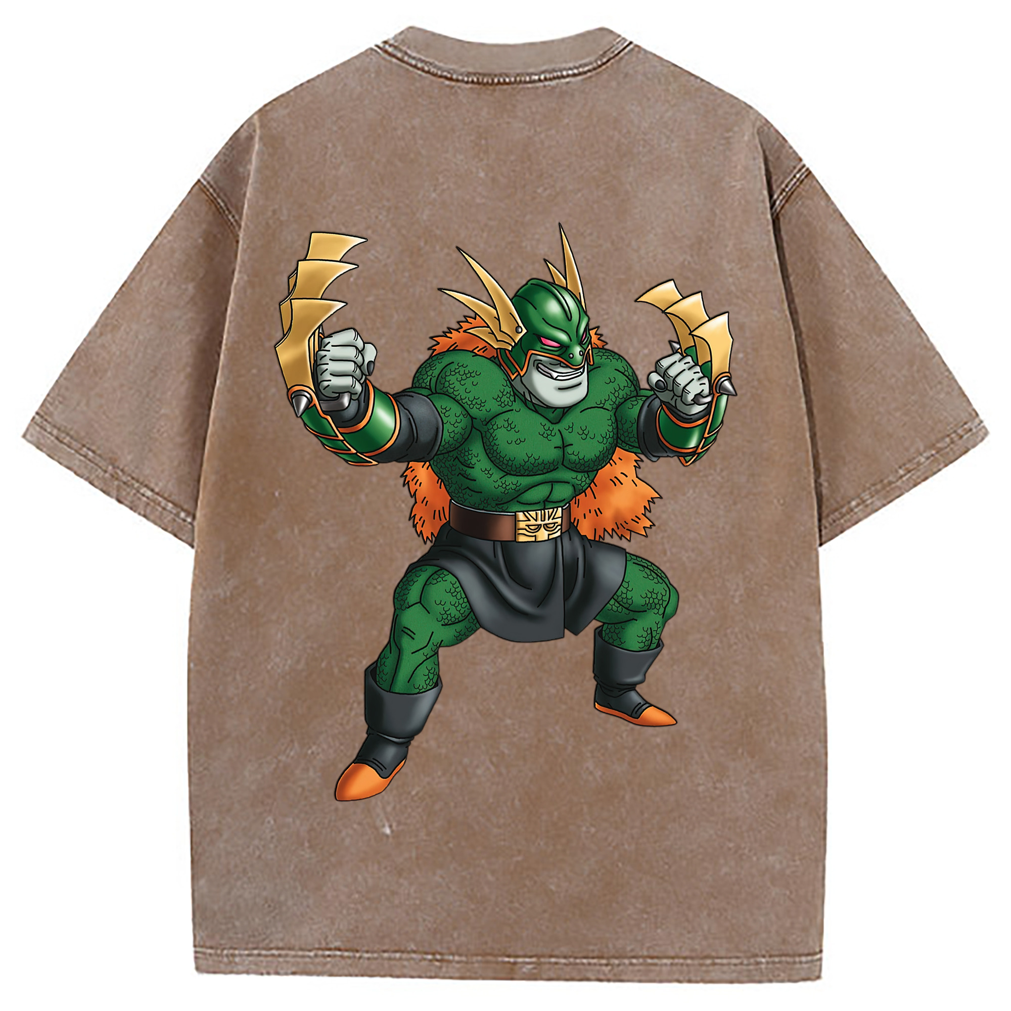 （画像用） ドラゴンクエスト Doragon Kuesuto Dragon Quest 綿100% ヴィンテージ風 半袖Tシャツ（背面プリント）