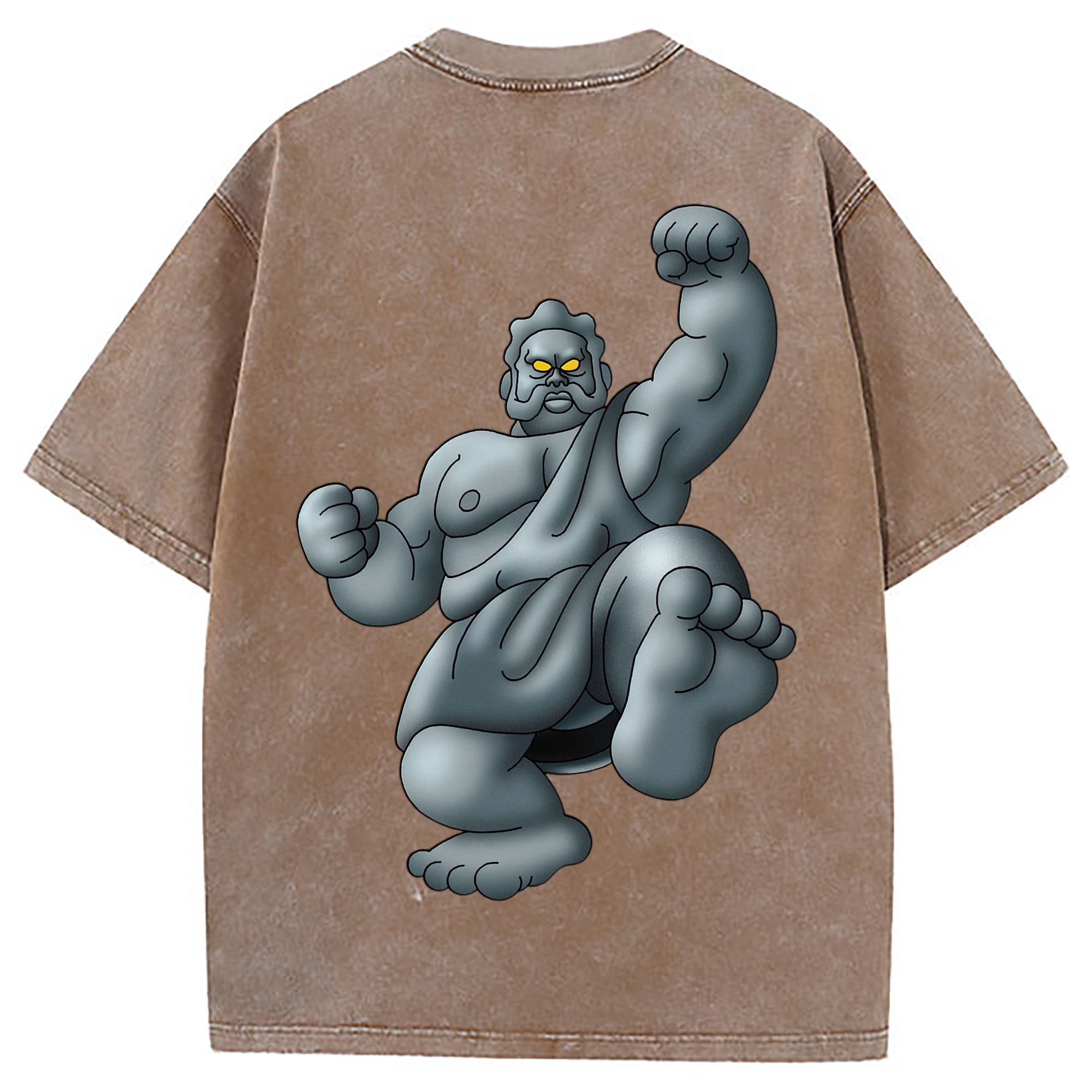 （画像用） ドラゴンクエスト Doragon Kuesuto Dragon Quest 綿100% ヴィンテージ風 半袖Tシャツ（背面プリント）