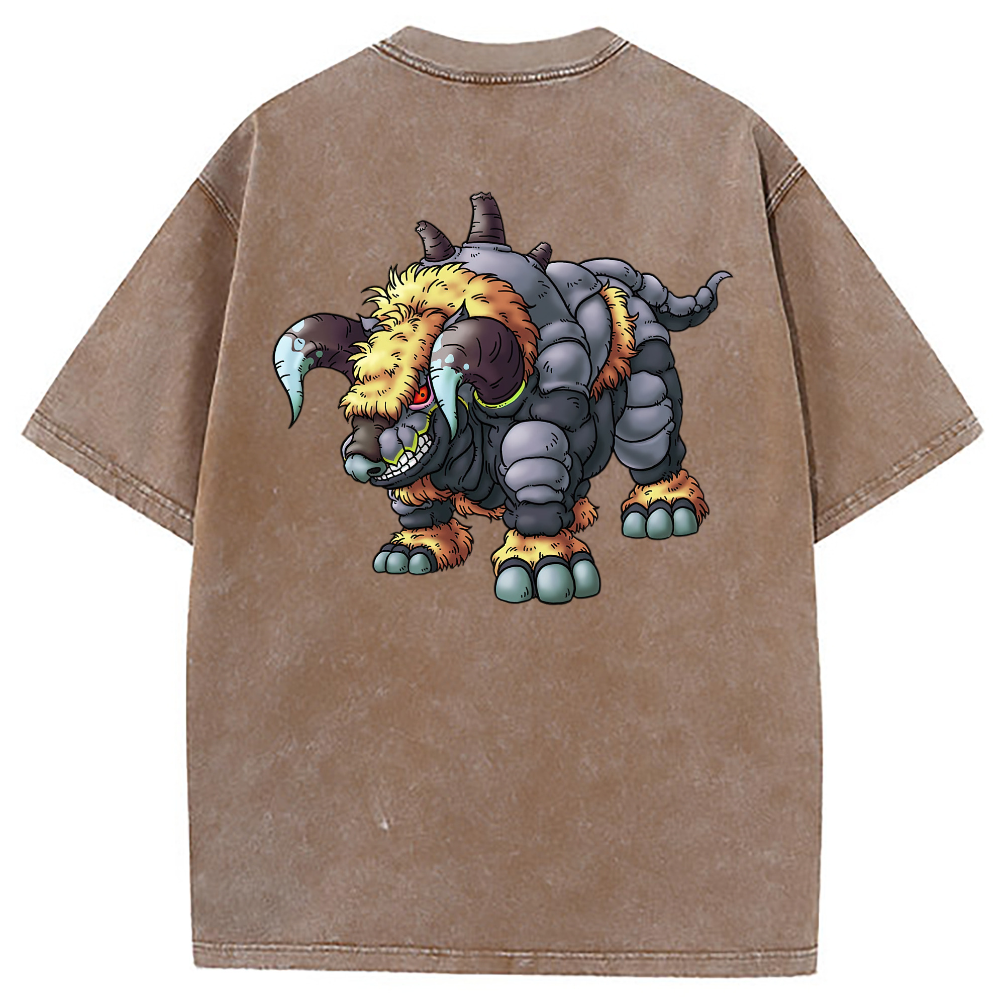 （画像用） ドラゴンクエスト Doragon Kuesuto Dragon Quest 綿100% ヴィンテージ風 半袖Tシャツ（背面プリント）