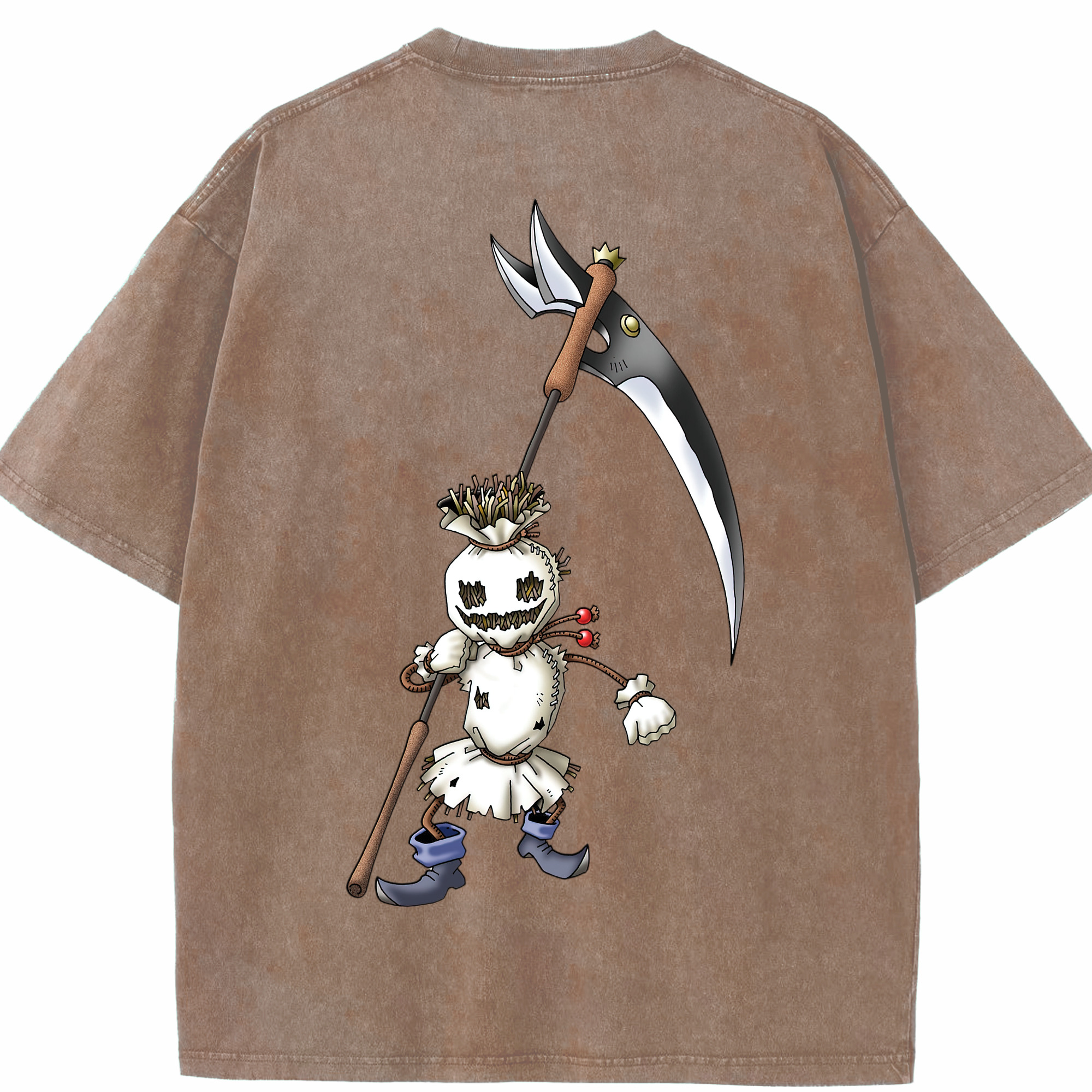 （画像用） ドラゴンクエスト Doragon Kuesuto Dragon Quest 綿100% ヴィンテージ風 半袖Tシャツ（背面プリント）