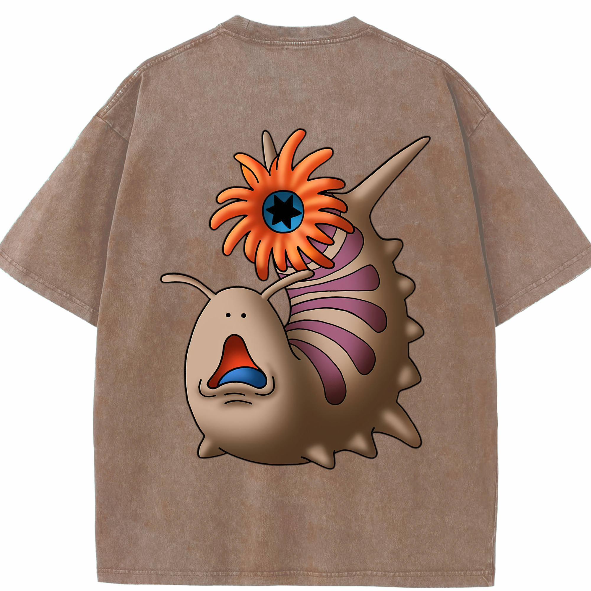 （画像用） ドラゴンクエスト Doragon Kuesuto Dragon Quest 綿100% ヴィンテージ風 半袖Tシャツ（背面プリント）