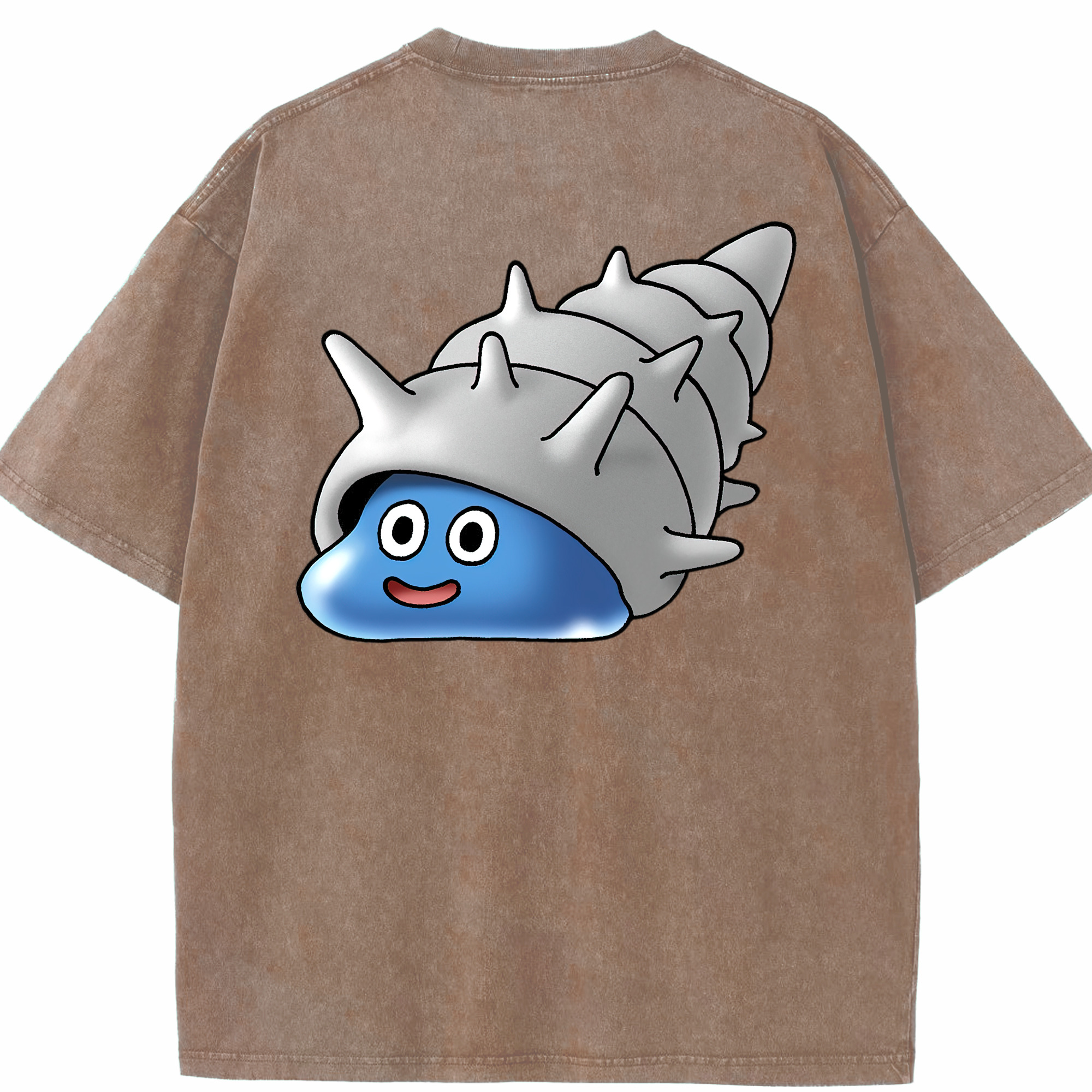 （画像用） ドラゴンクエスト Doragon Kuesuto Dragon Quest 綿100% ヴィンテージ風 半袖Tシャツ（背面プリント）