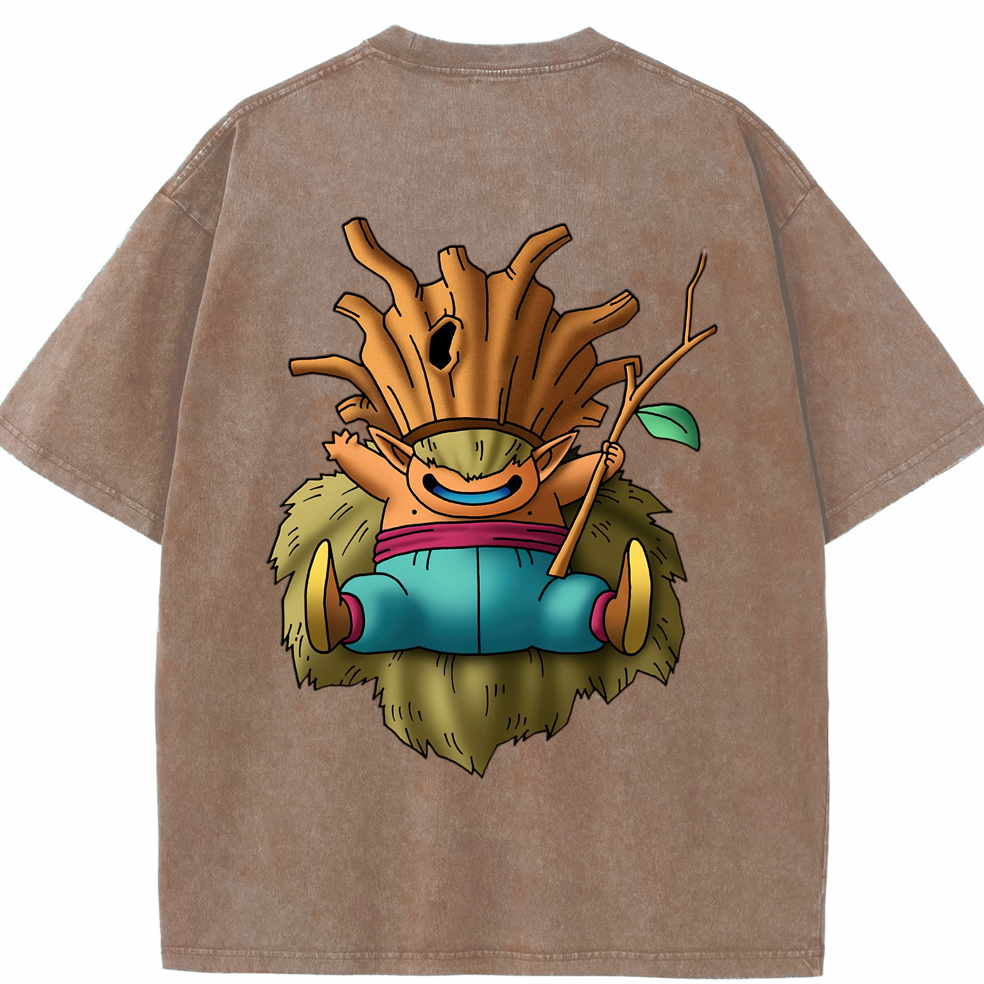 （画像用） ドラゴンクエスト Doragon Kuesuto Dragon Quest 綿100% ヴィンテージ風 半袖Tシャツ（背面プリント）
