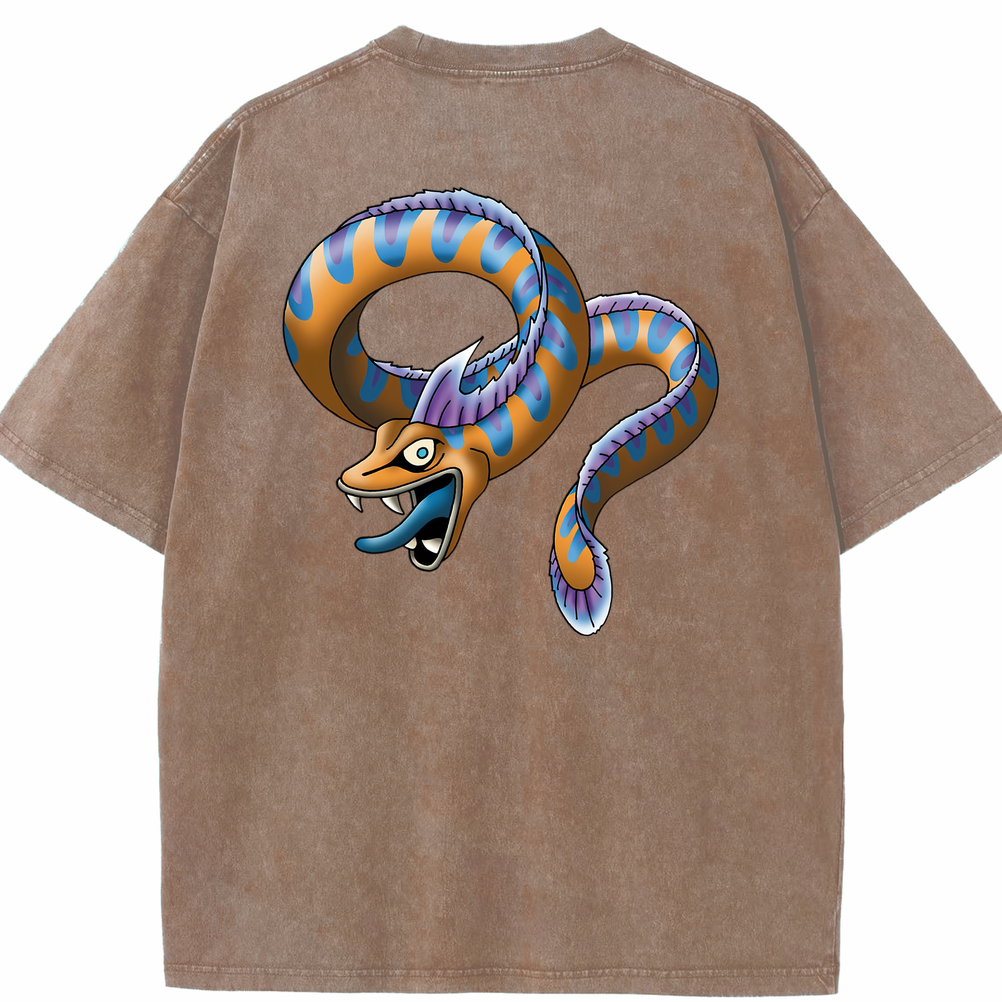 （画像用） ドラゴンクエスト Doragon Kuesuto Dragon Quest 綿100% ヴィンテージ風 半袖Tシャツ（背面プリント）