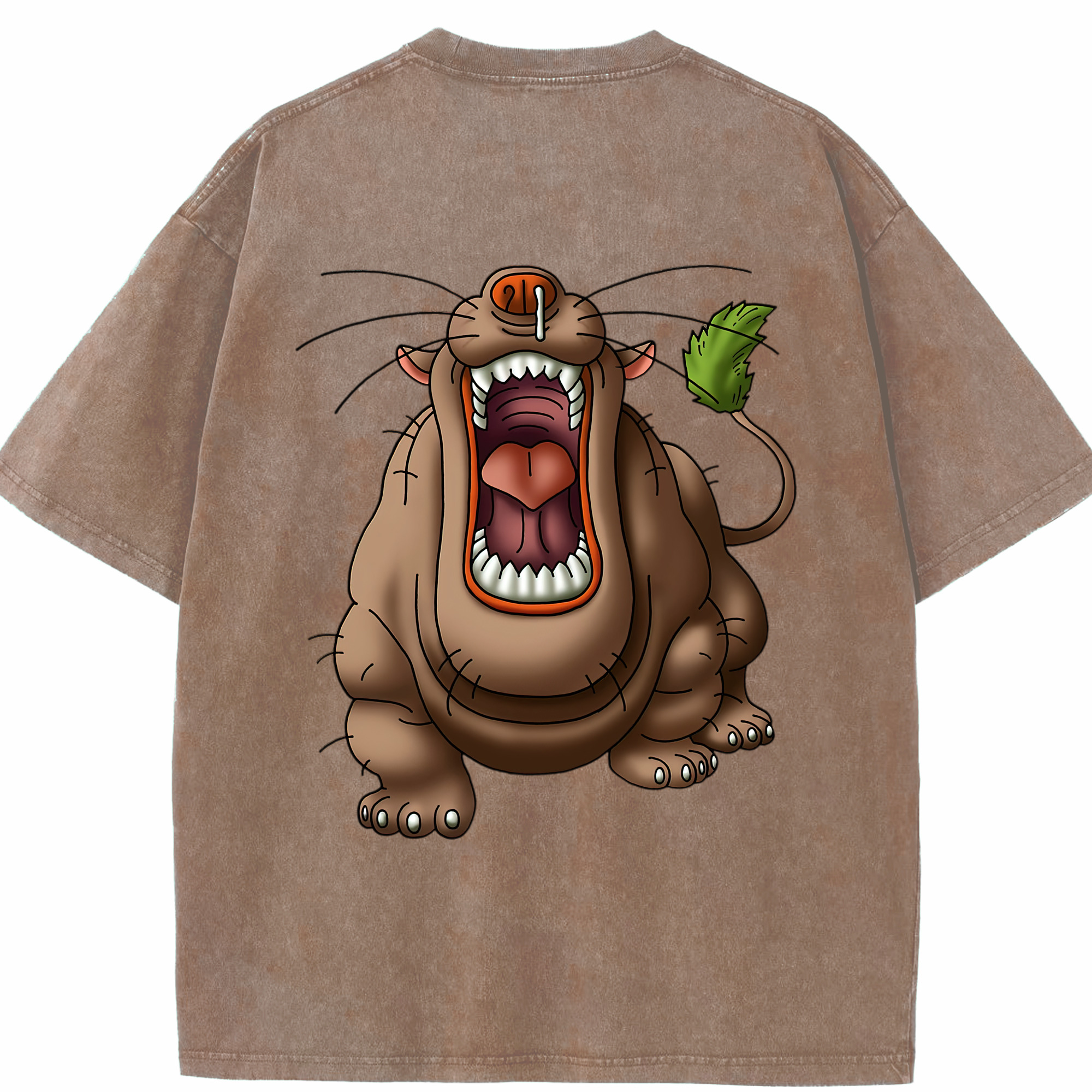 （画像用） ドラゴンクエスト Doragon Kuesuto Dragon Quest 綿100% ヴィンテージ風 半袖Tシャツ（背面プリント）