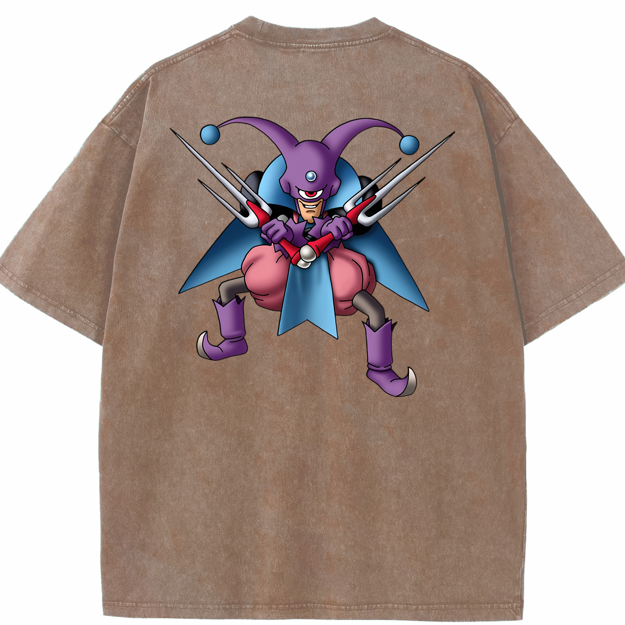（画像用） ドラゴンクエスト Doragon Kuesuto Dragon Quest 綿100% ヴィンテージ風 半袖Tシャツ（背面プリント）