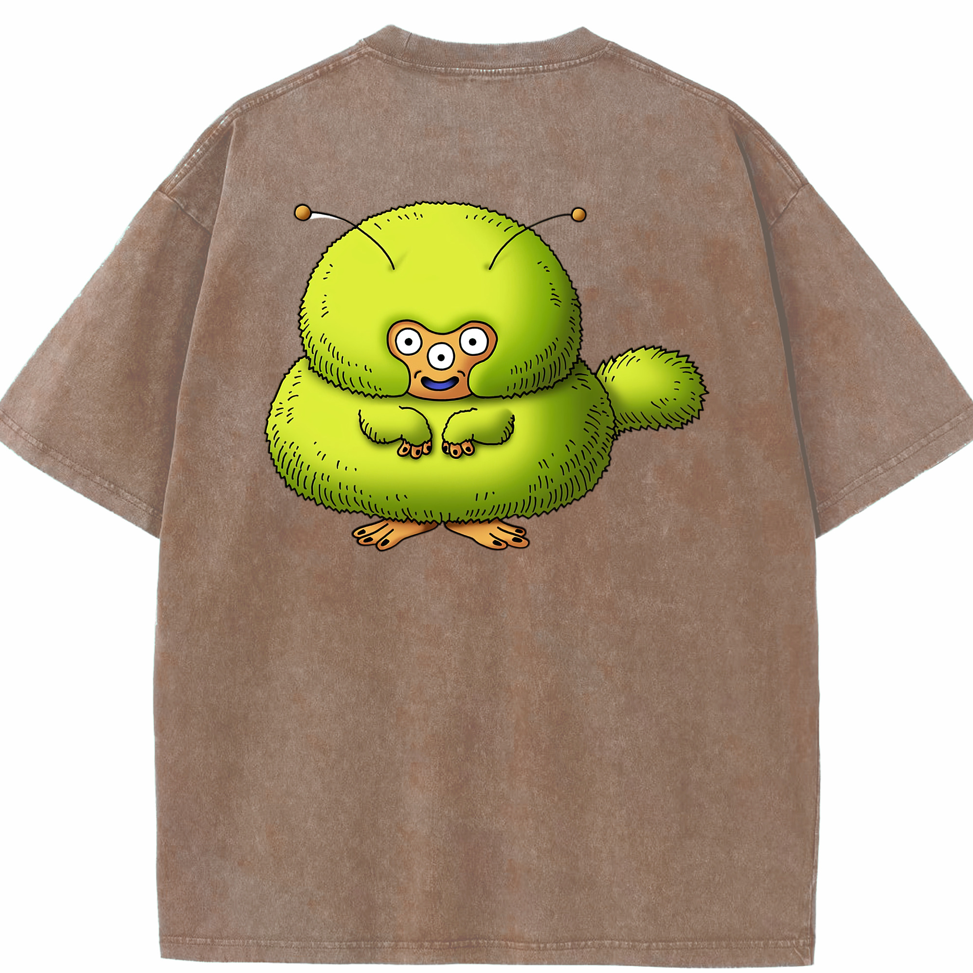 （画像用） ドラゴンクエスト Doragon Kuesuto Dragon Quest 綿100% ヴィンテージ風 半袖Tシャツ（背面プリント）