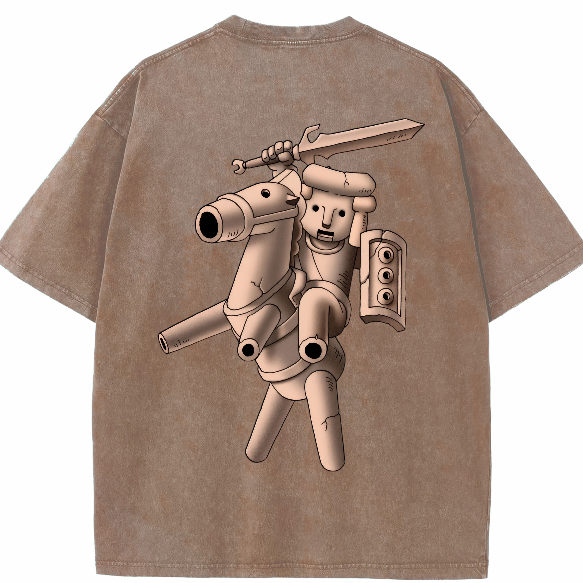 （画像用） ドラゴンクエスト Doragon Kuesuto Dragon Quest 綿100% ヴィンテージ風 半袖Tシャツ（背面プリント）