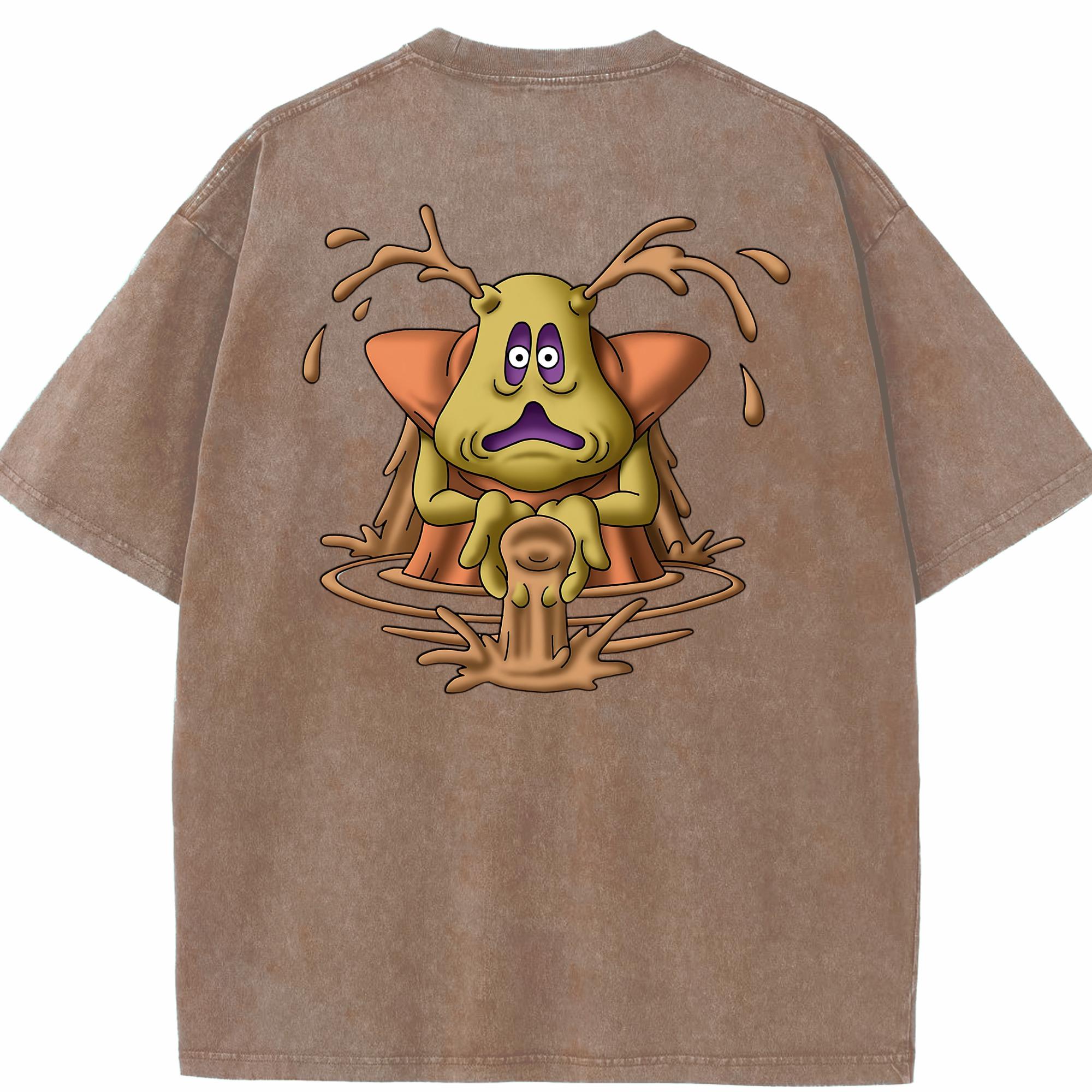 （画像用） ドラゴンクエスト Doragon Kuesuto Dragon Quest 綿100% ヴィンテージ風 半袖Tシャツ（背面プリント）