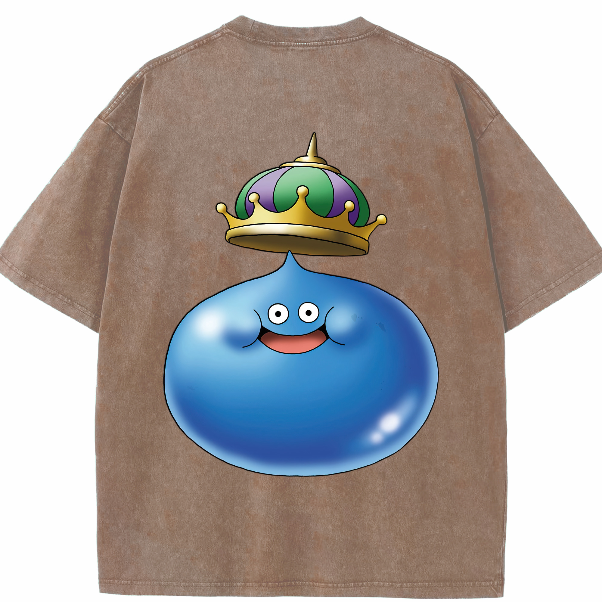 （画像用） ドラゴンクエスト Doragon Kuesuto Dragon Quest 綿100% ヴィンテージ風 半袖Tシャツ（背面プリント）