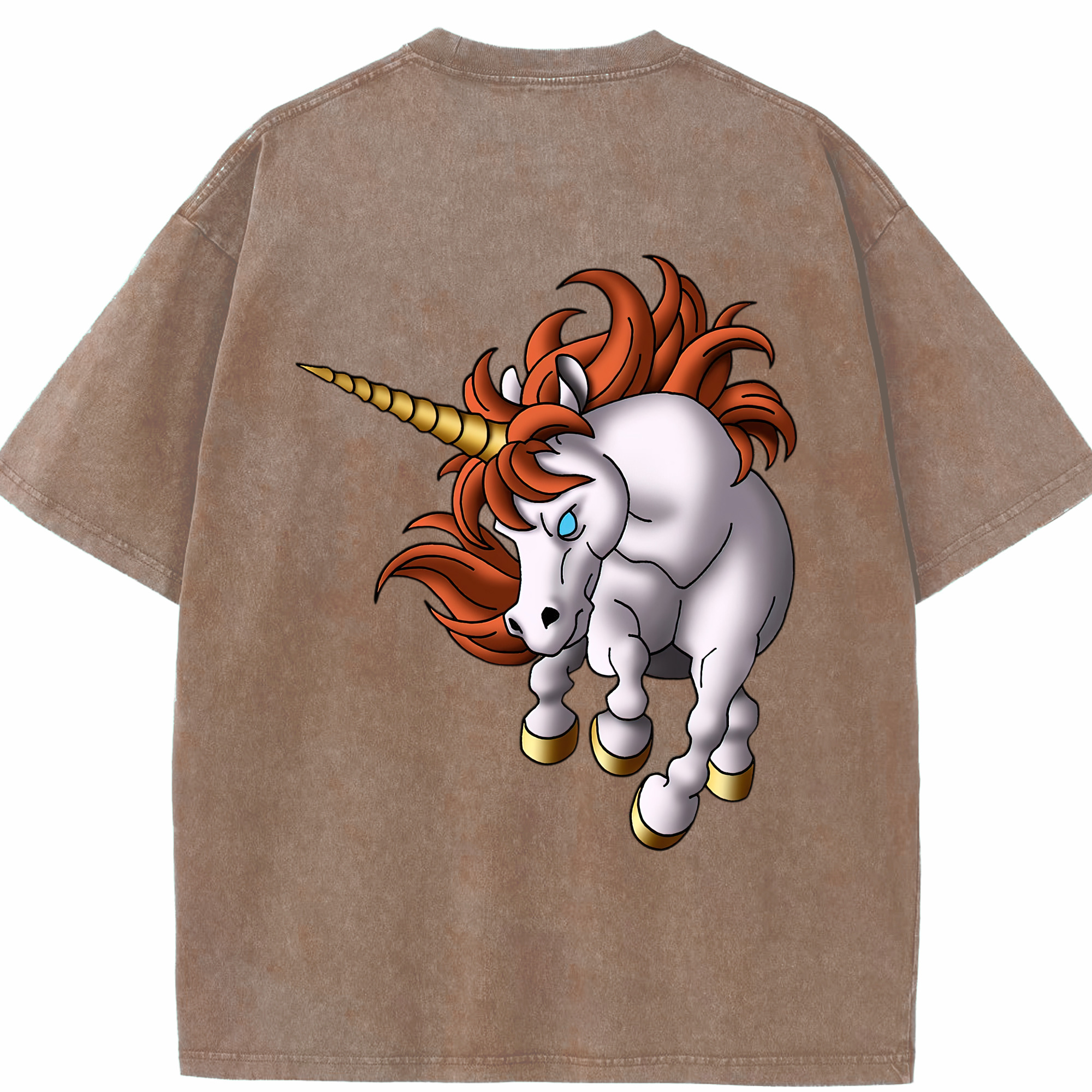 （画像用） ドラゴンクエスト Doragon Kuesuto Dragon Quest 綿100% ヴィンテージ風 半袖Tシャツ（背面プリント）