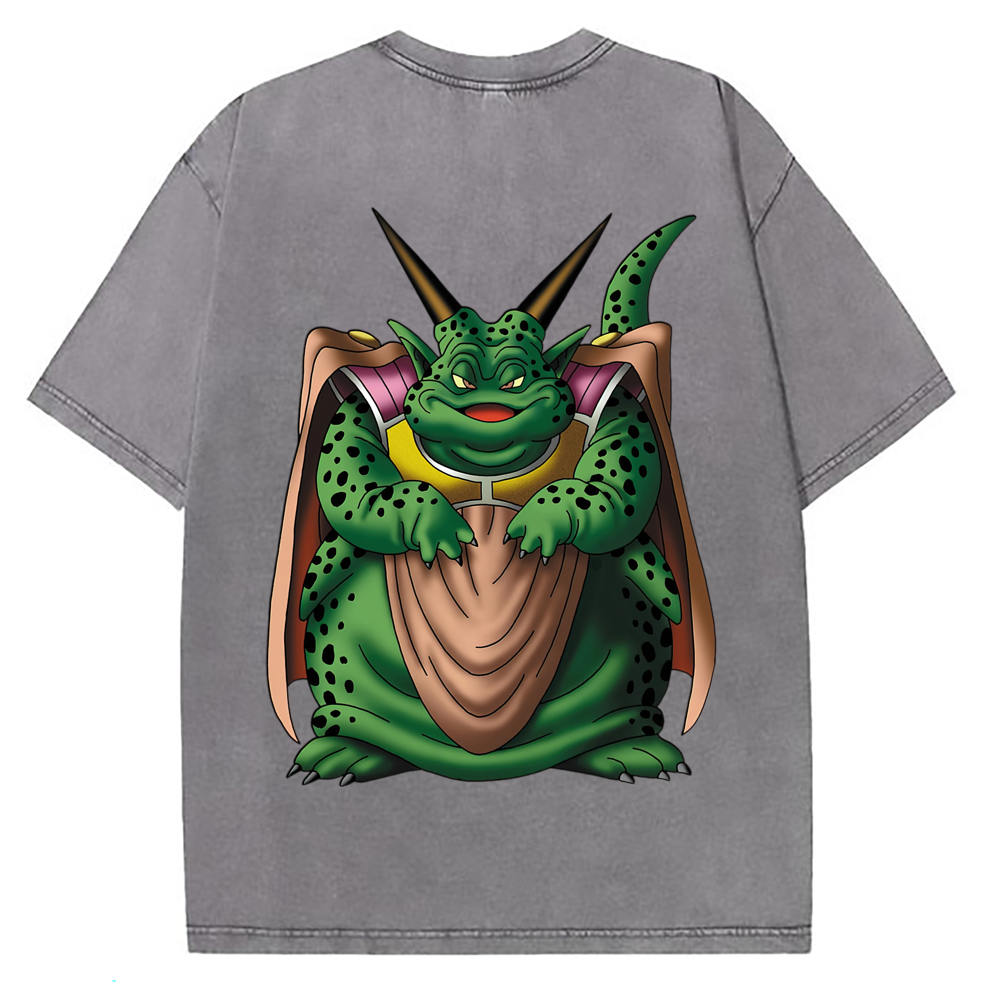 （画像用） ドラゴンクエスト Doragon Kuesuto Dragon Quest 綿100% ヴィンテージ風 半袖Tシャツ（背面プリント）