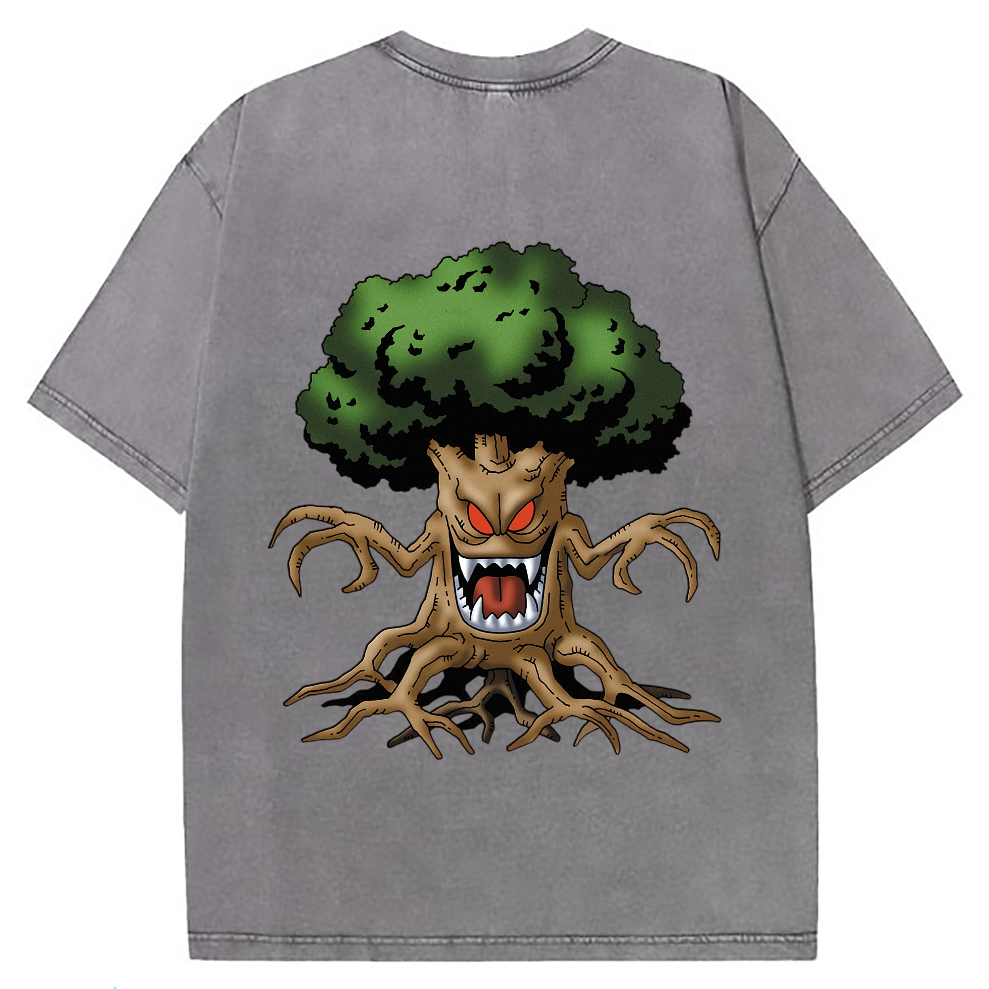 （画像用） ドラゴンクエスト Doragon Kuesuto Dragon Quest 綿100% ヴィンテージ風 半袖Tシャツ（背面プリント）