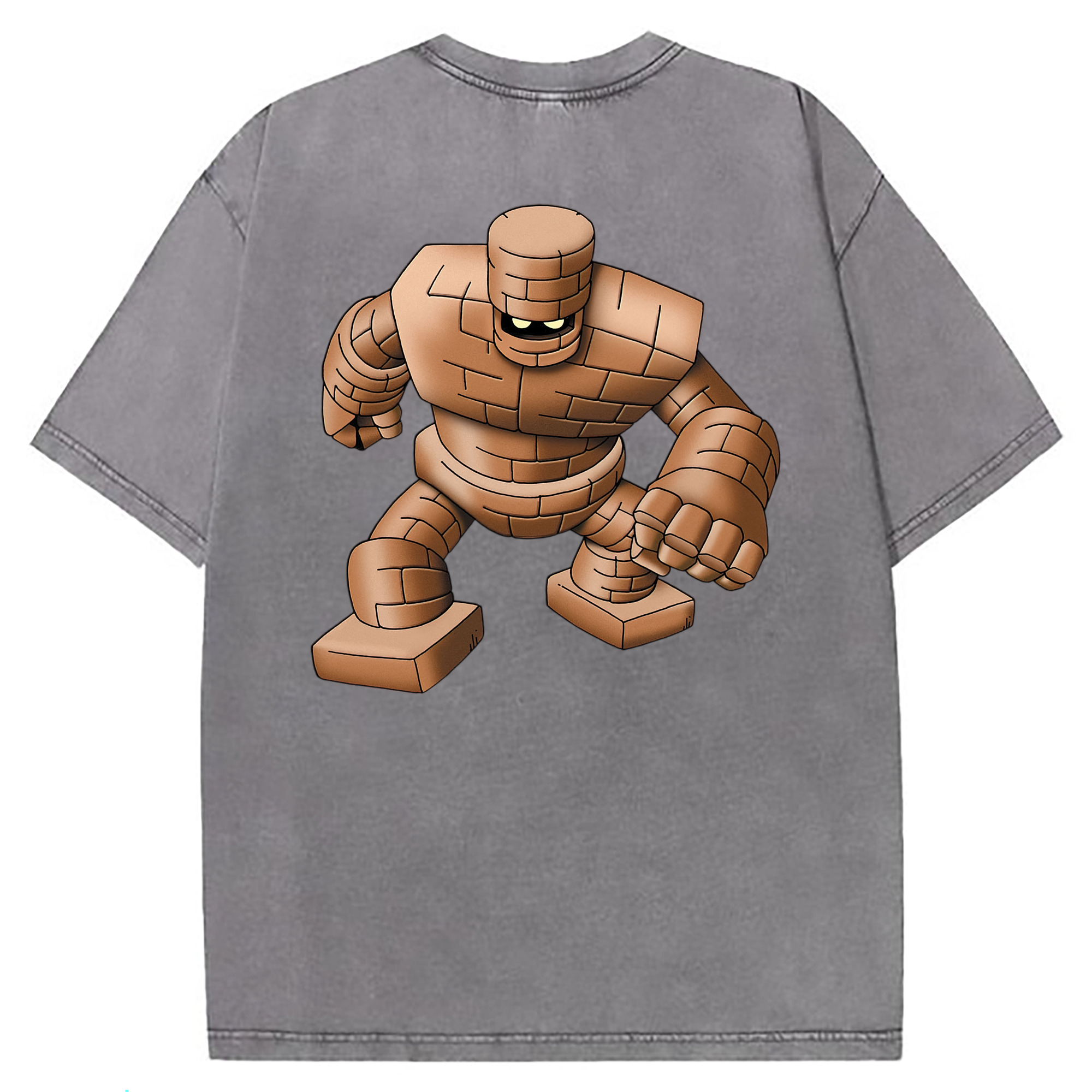 （画像用） ドラゴンクエスト Doragon Kuesuto Dragon Quest 綿100% ヴィンテージ風 半袖Tシャツ（背面プリント）